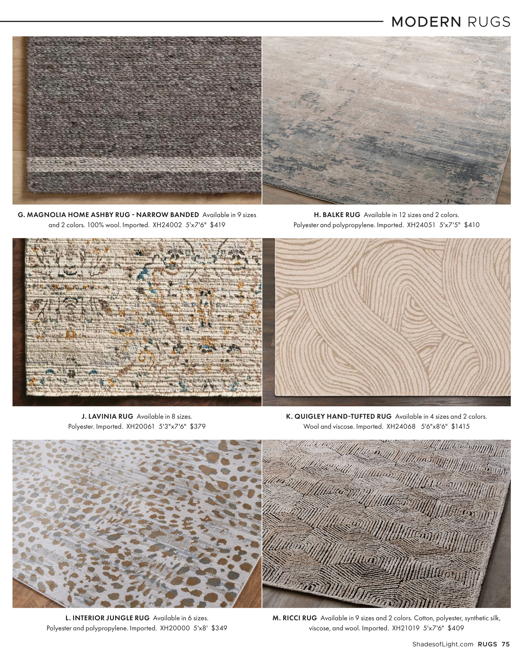 Shades of Light Shades of Light Zen Simplicity 2026 Catalog - Page 75
