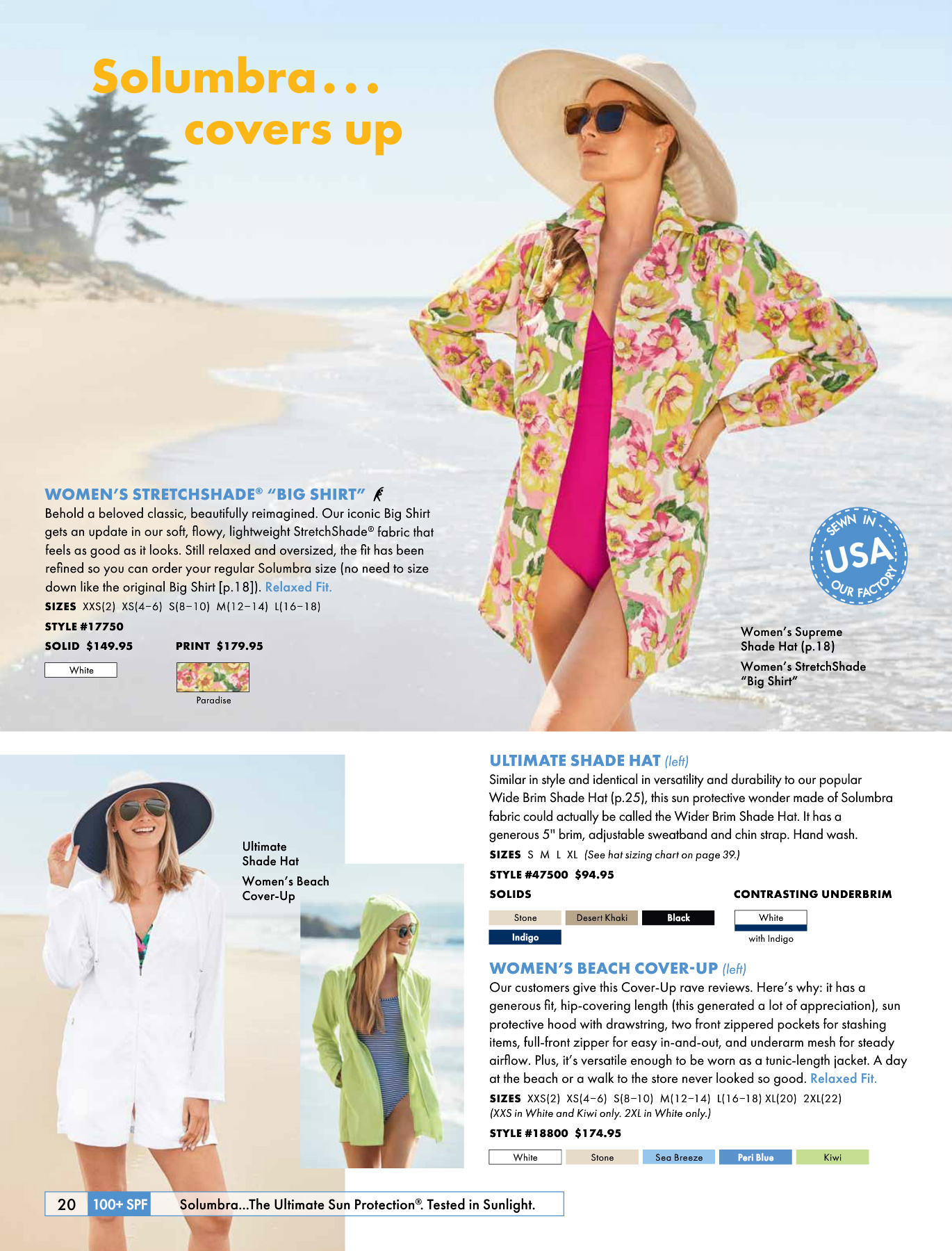 Sun Precautions Solumbra by Sun Precautions 100+ SPF Clothing Catalog - Page 20