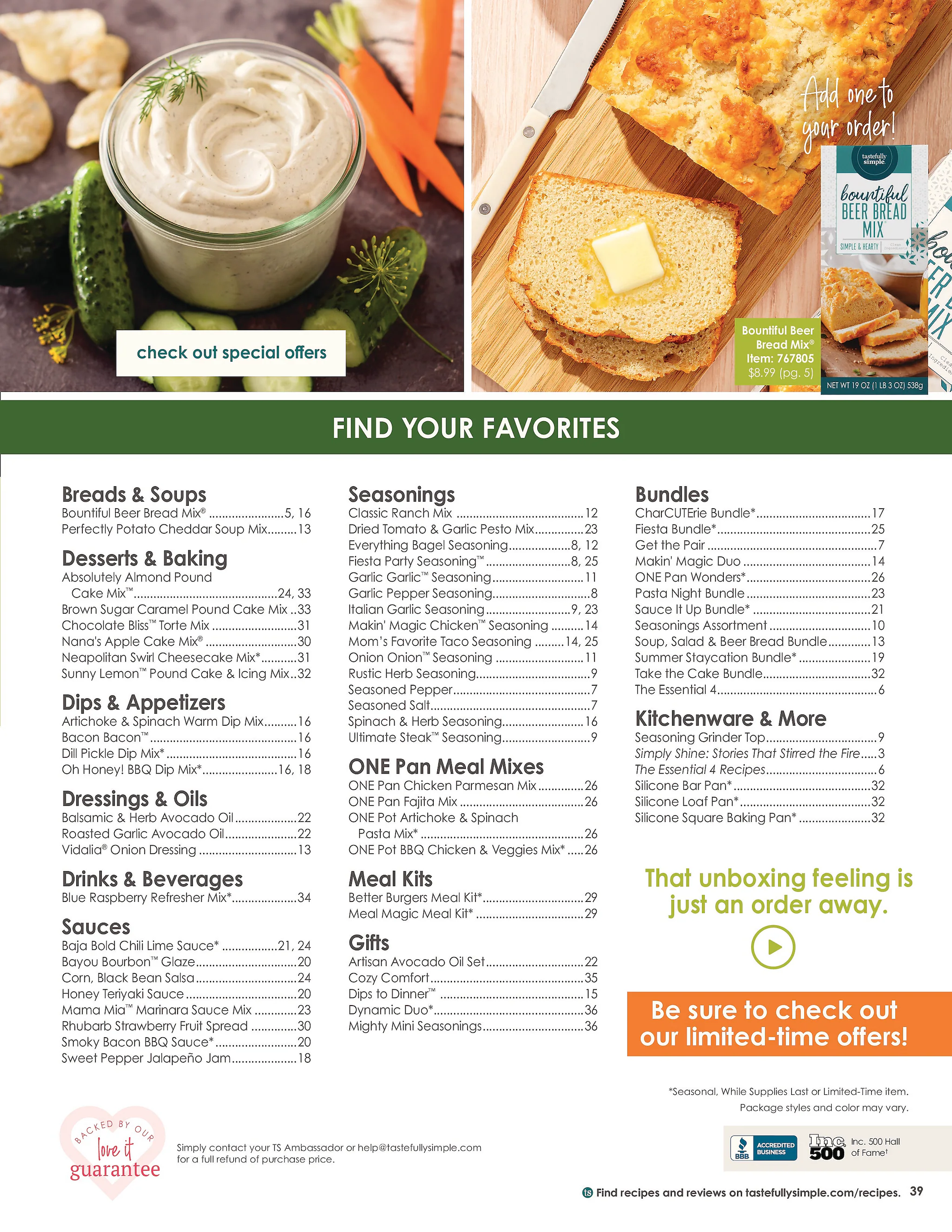 Tastefully Simple Tastefully Simple Spring-Summer 2026 Catalog - Page 39