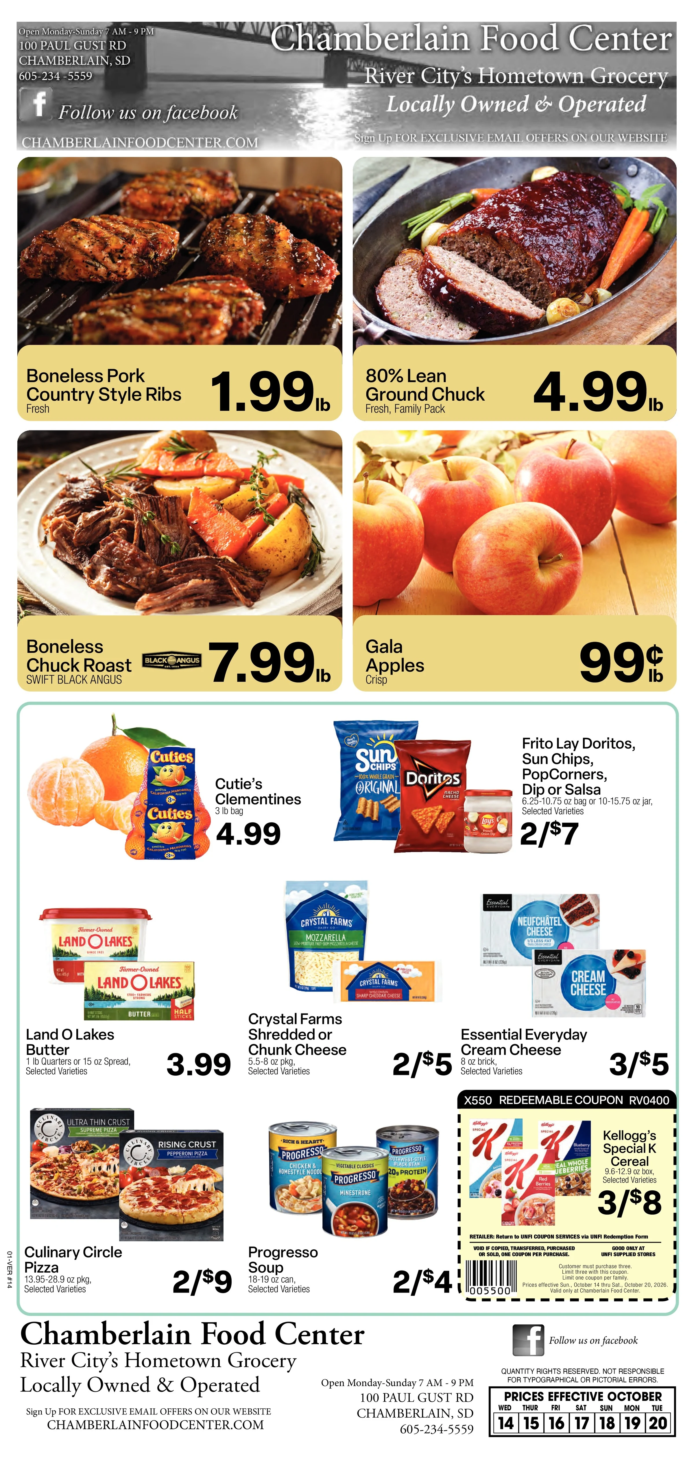 Chamberlain Food Center 10/14 CFC Ad - Page 1