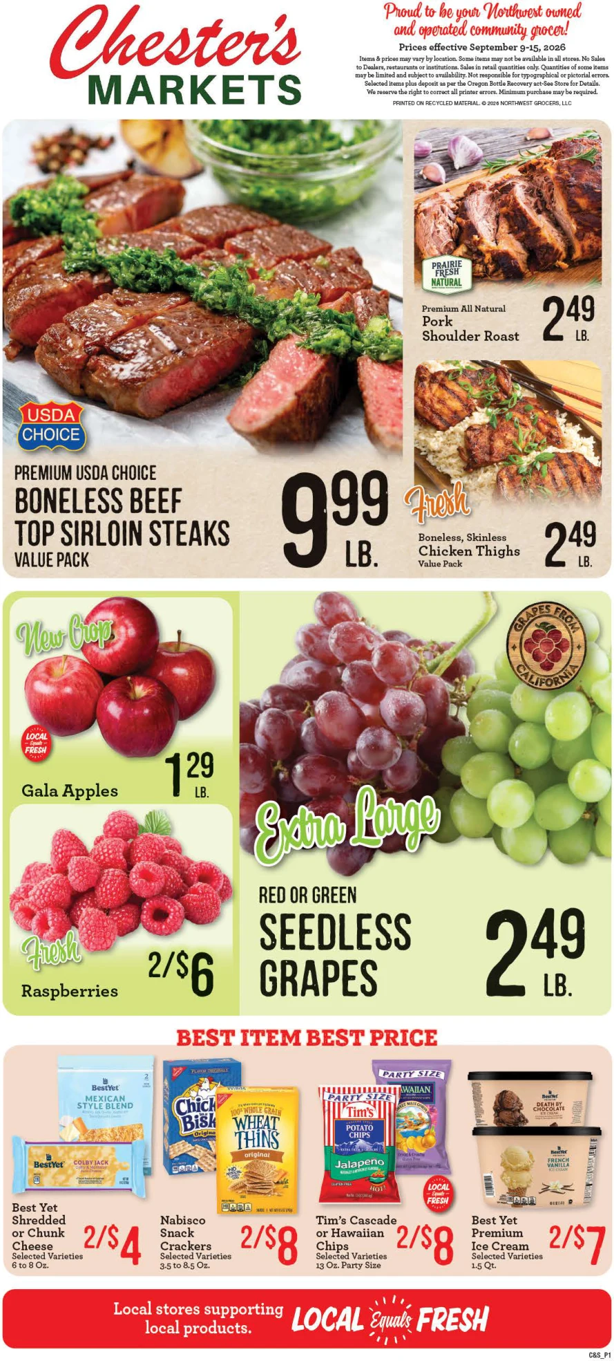 Chester's Market Lincoln Beach Chester's Market - Lincoln Beach Weekly Ad - Page 1