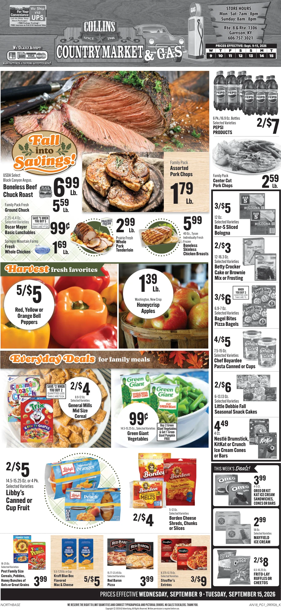 Collins Country Market Weekly Ad - Page 1