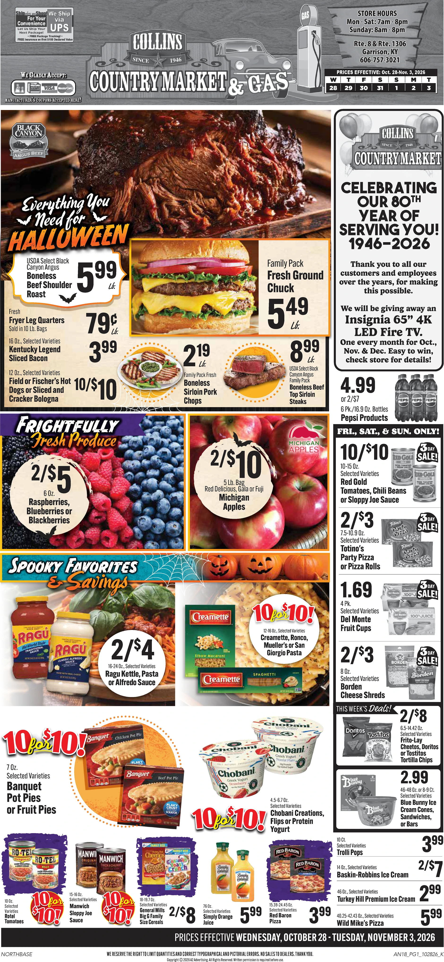 Collins Country Market Weekly Ad - Page 1