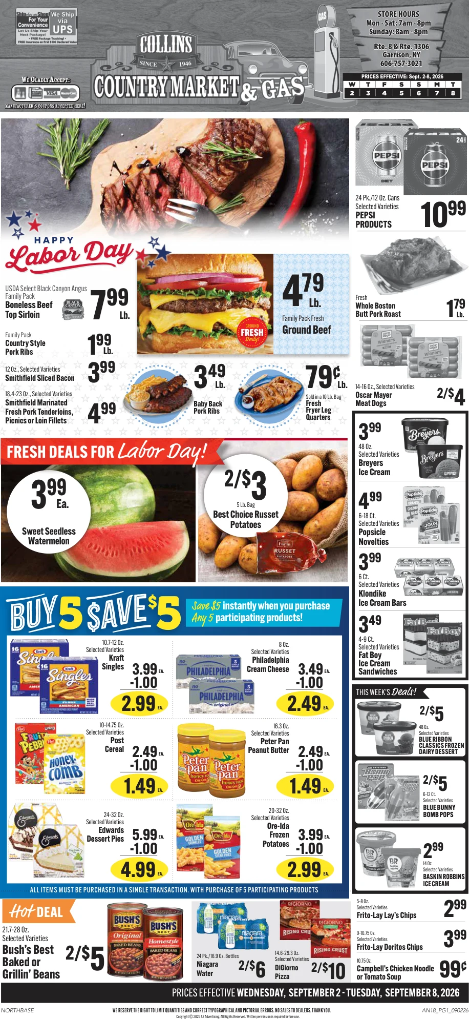 Collins Country Market Weekly Ad - Page 1