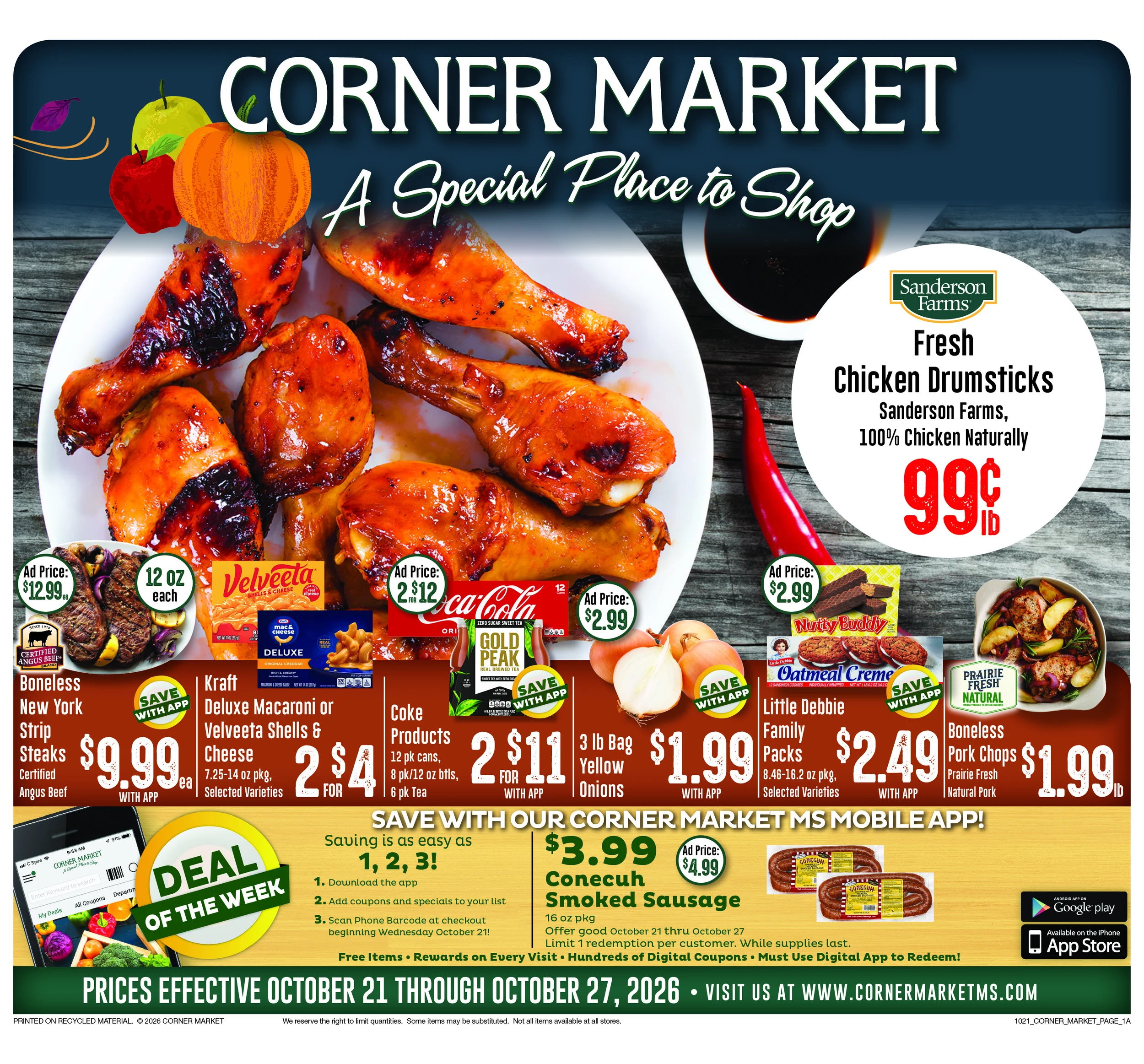 Corner Market MS Corner Market MS Weekly Ad - Page 1