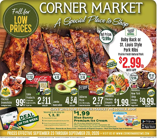 Corner Market MS Corner Market MS Weekly Ad - Page 1