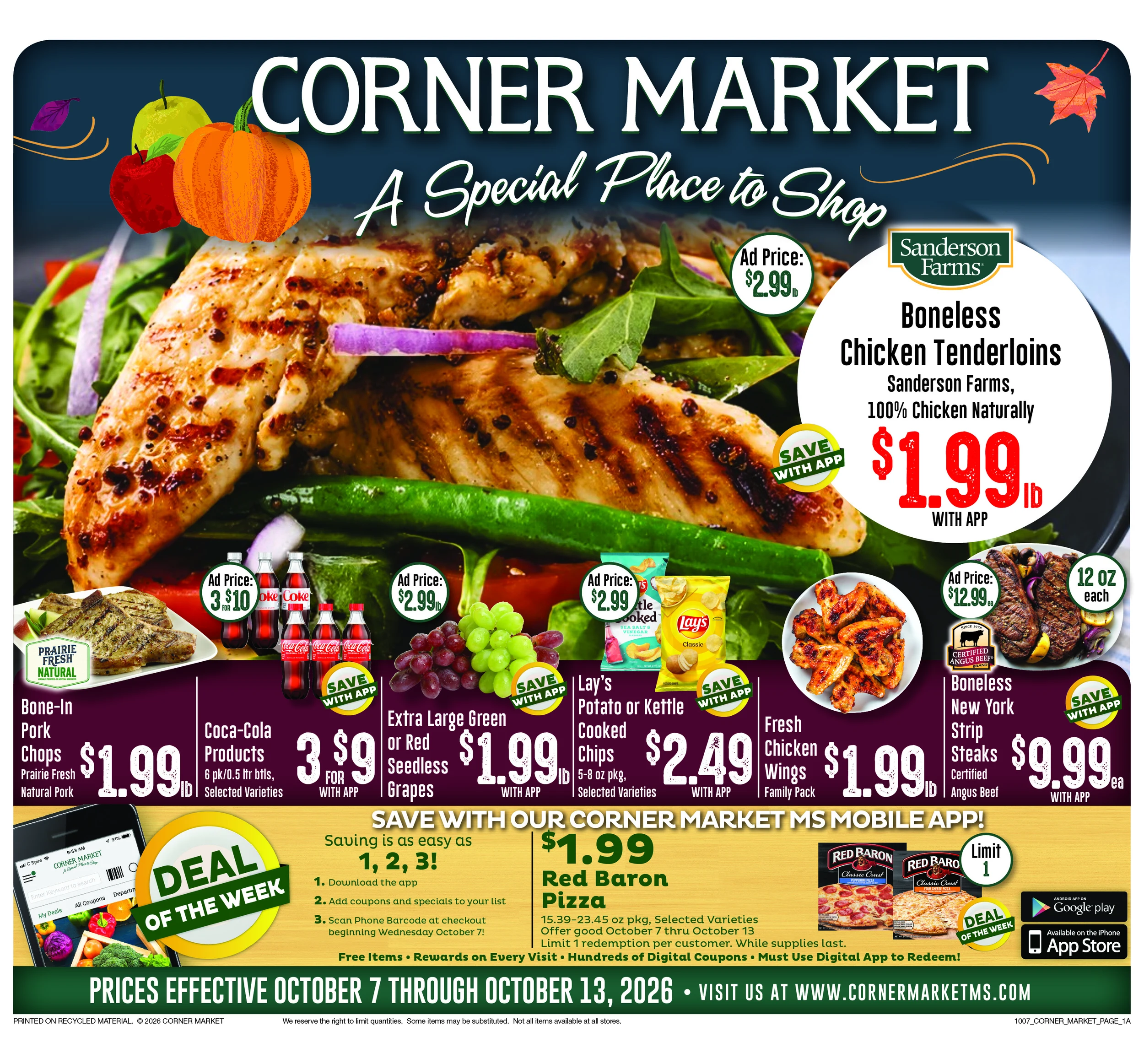 Corner Market MS Corner Market MS Weekly Ad - Page 1