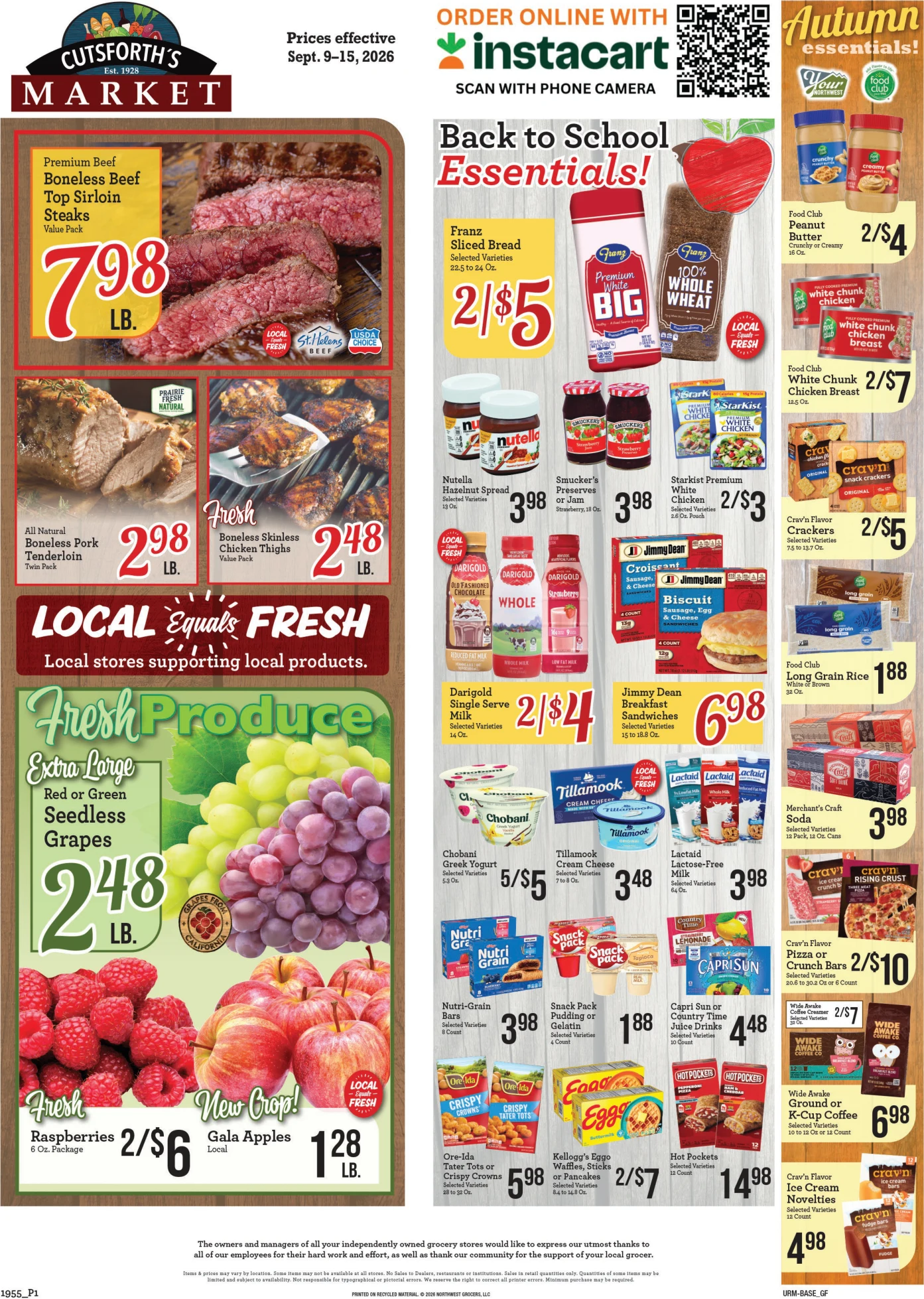 Cutsforth's Market Cutsforth's Market Weekly Ad - Page 1