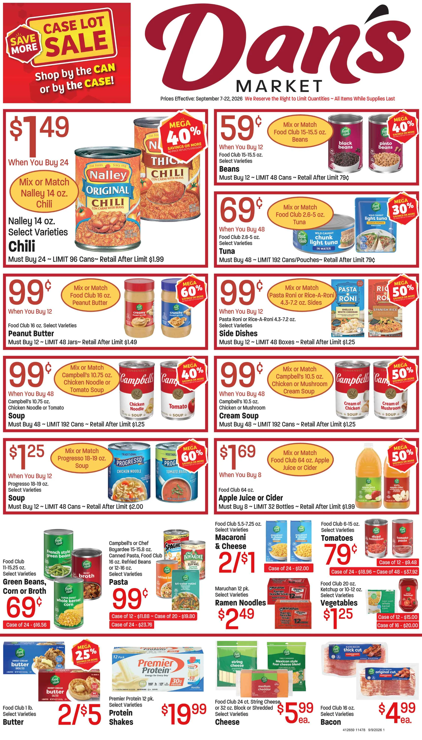 Dan's Fresh Market Dan's Fall Case Lot Ad Sept 7-22, 2026 - Page 1