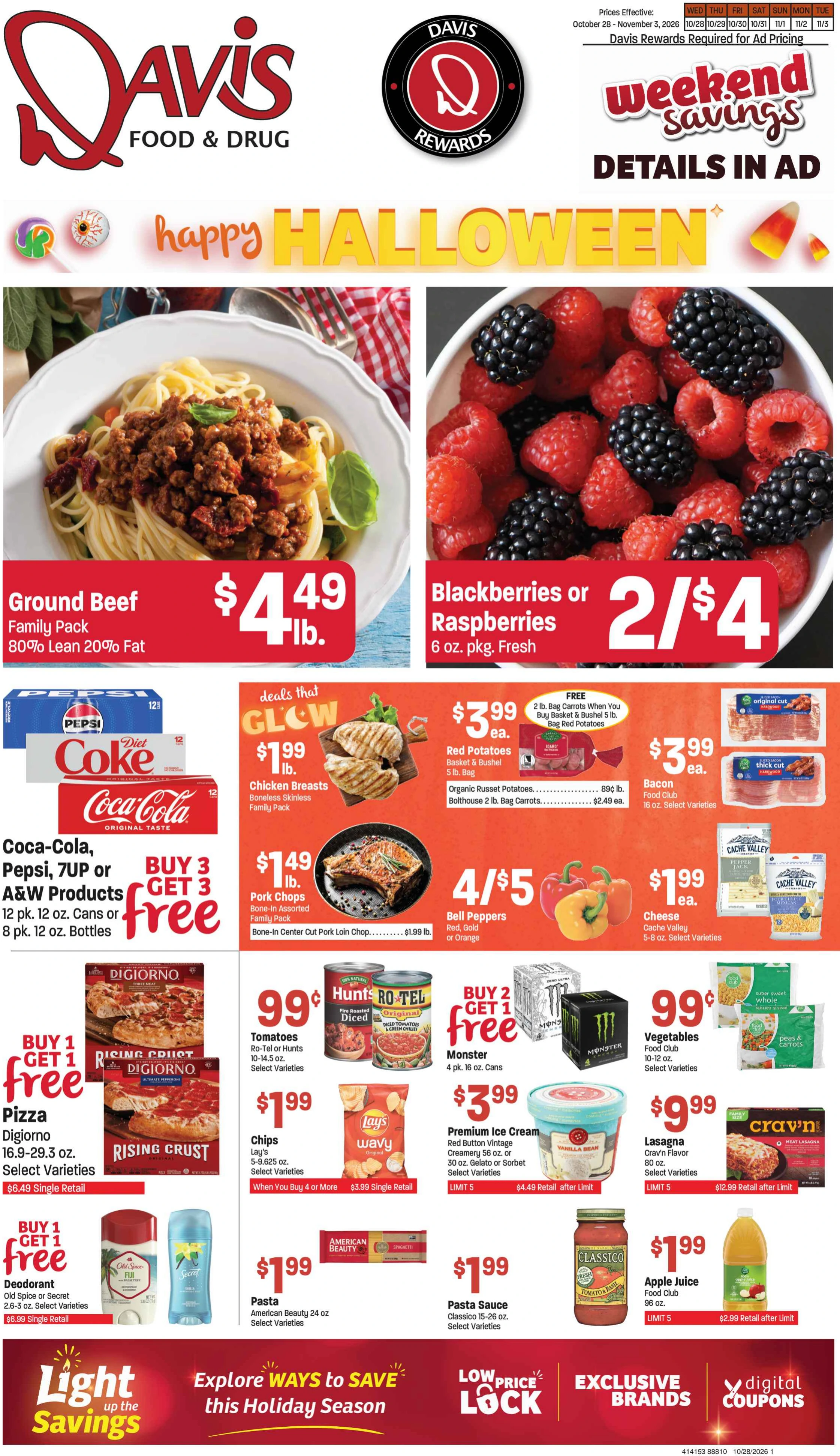 Davis Food & Drug Weekly Ad - Page 1