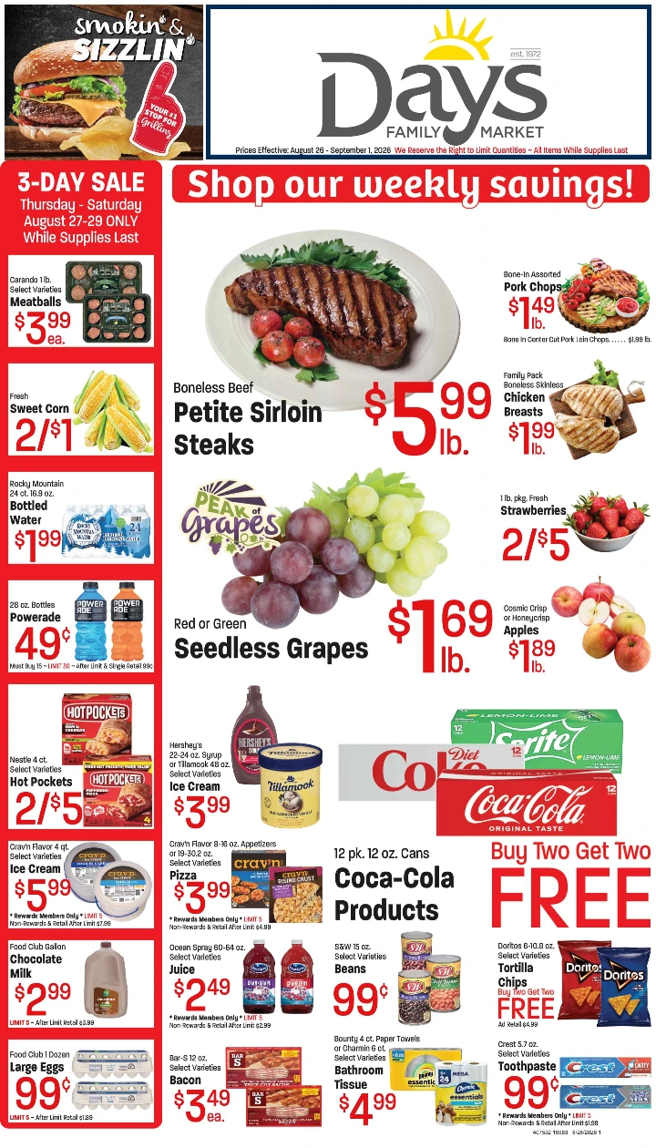 Days Family Market Days Market Weekly Ad - August 26, 2026 - Page 1