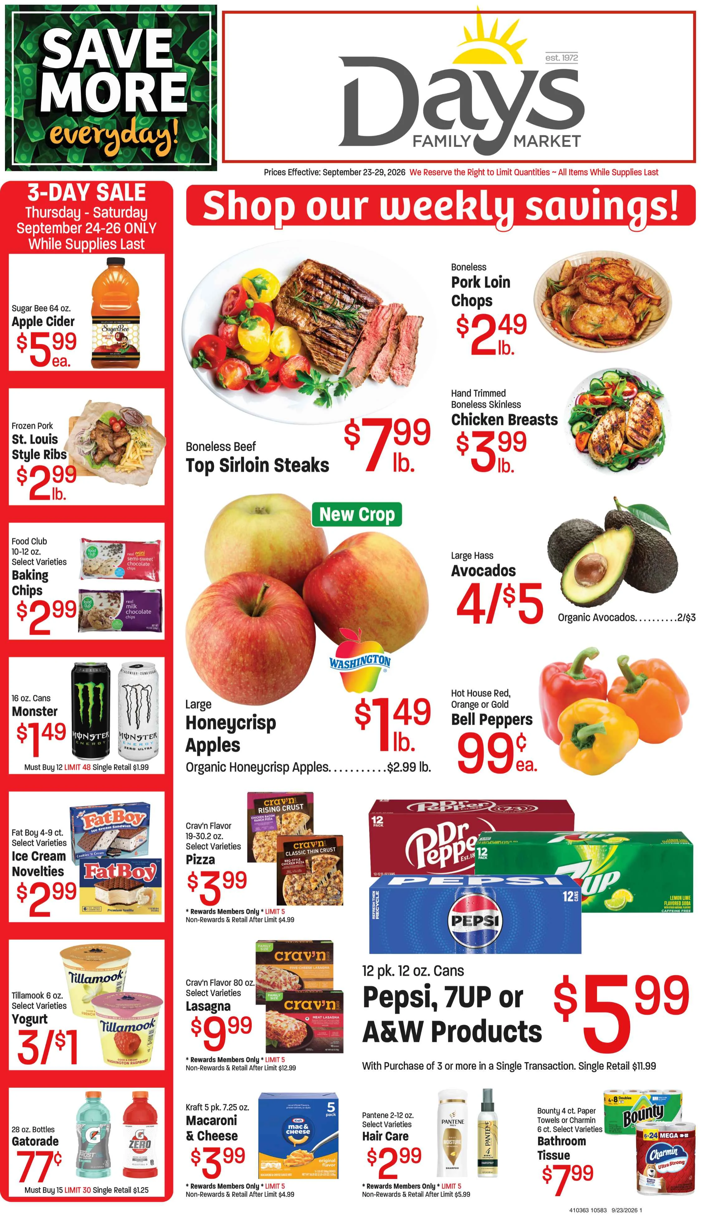 Days Family Market Days Market Weekly Ad- September 23, 2026 - Page 1