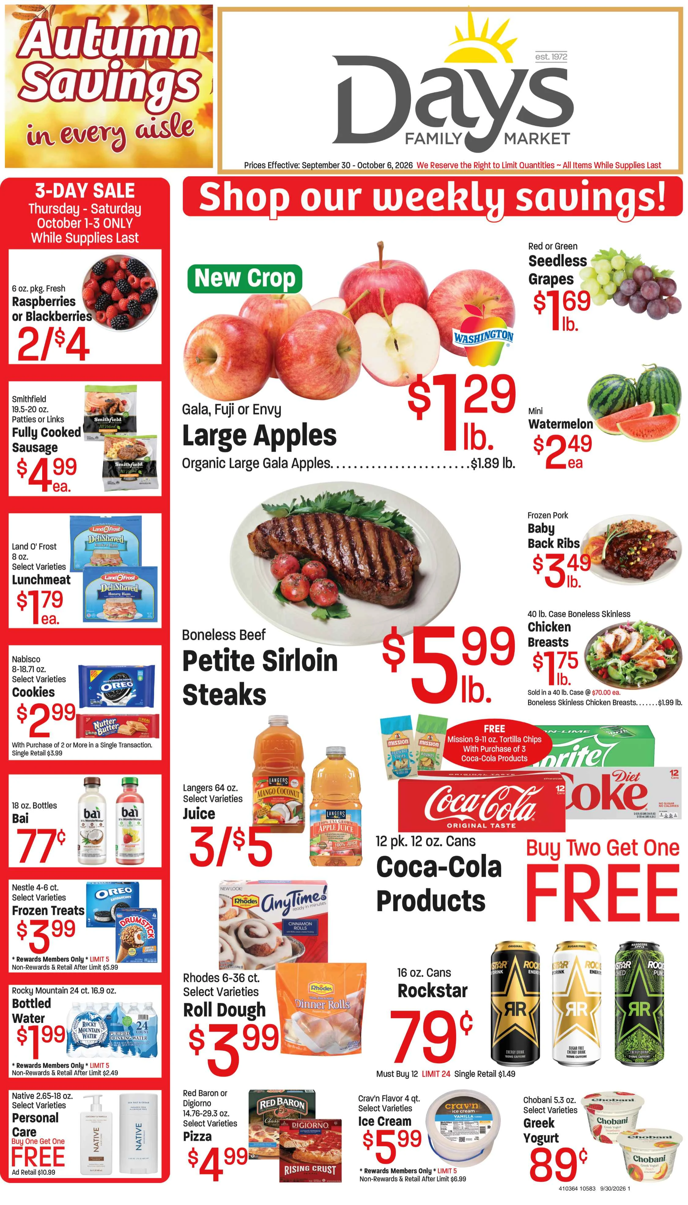 Days Family Market Days Market Weekly Ad - September 30, 2026 - Page 1