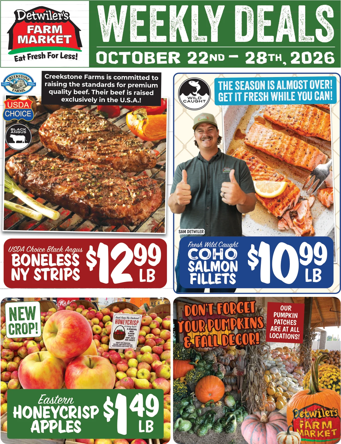 Detwiler's Farm Market Detwiler's Weekly Flyer 10/22/26-10/28/26 - Page 1