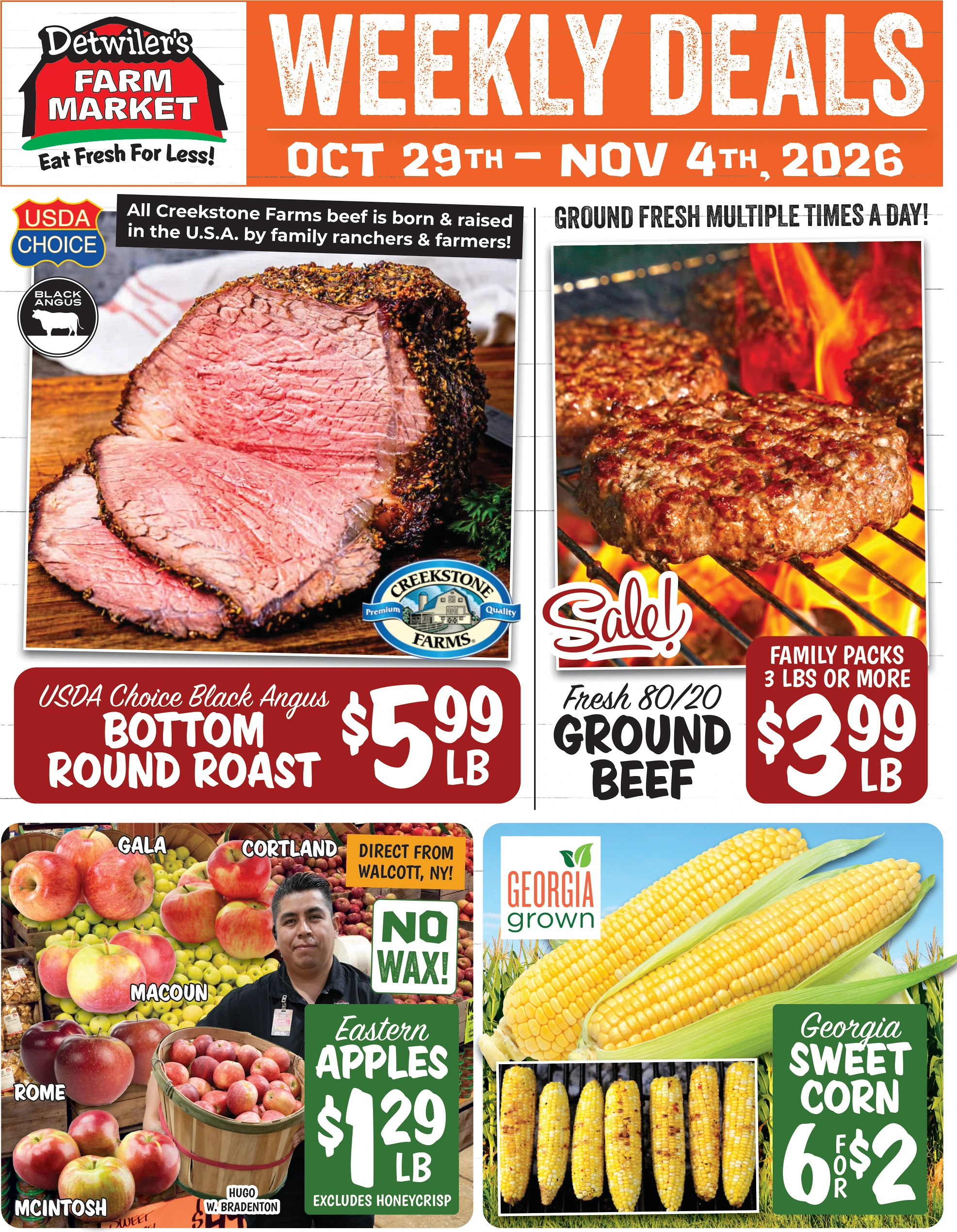 Detwiler's Farm Market Detwiler's Weekly Flyer 10/29/26-11/4/26 - Page 1