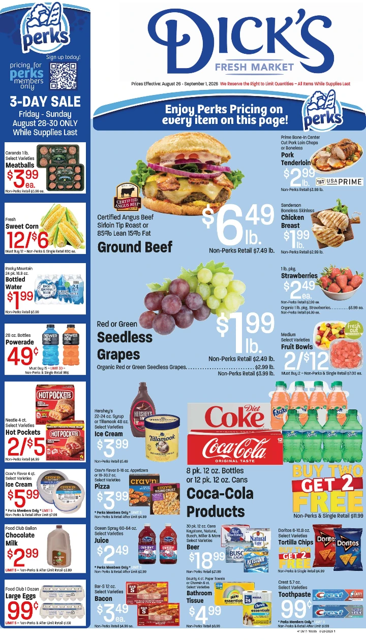 Dick's Market Dick's Weekly Ad Aug 26-Sept 1, 2026 - Page 1