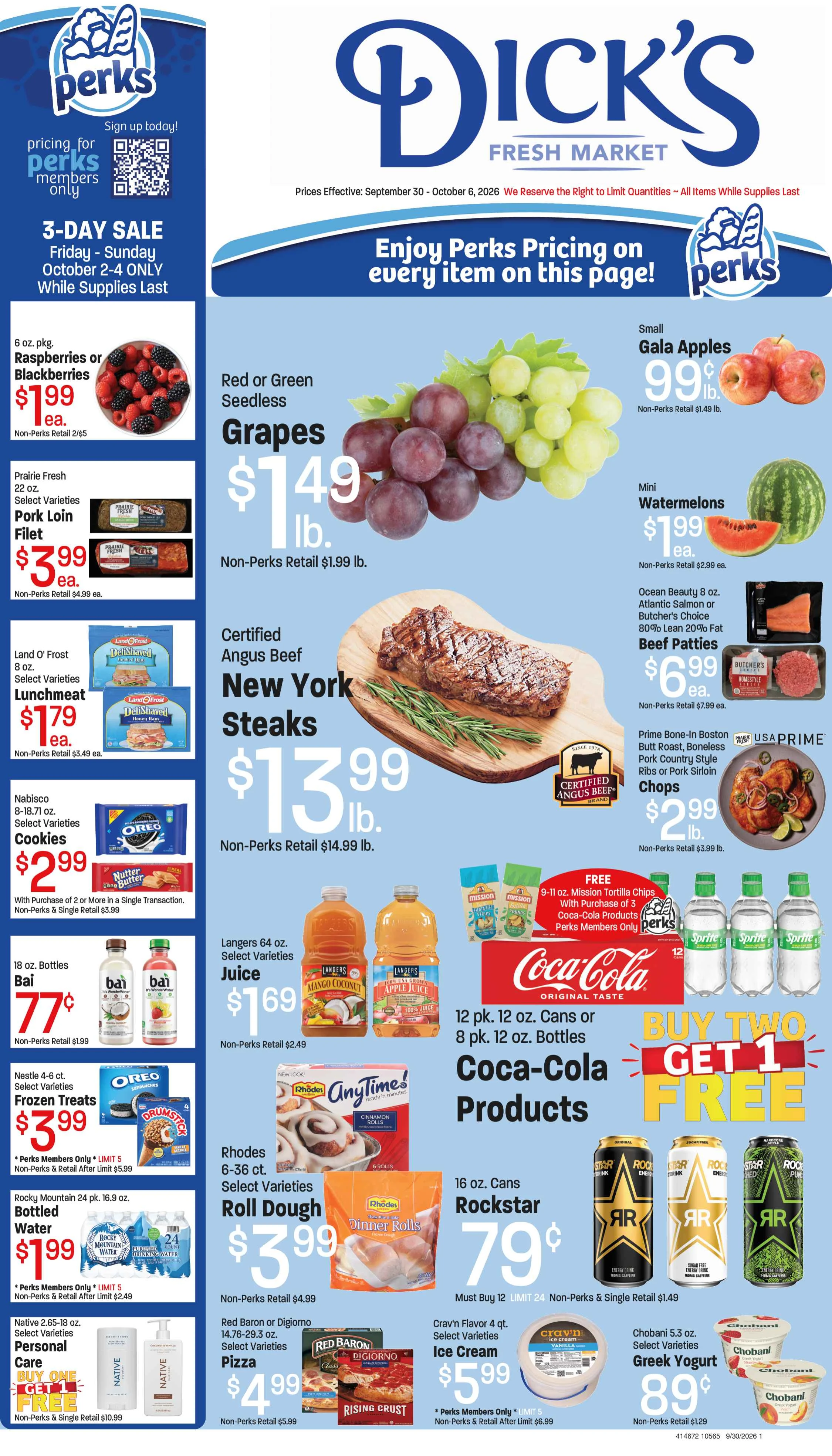 Dick's Market Dick's Weekly Ad Sept 30-Oct 6, 2026 - Page 1