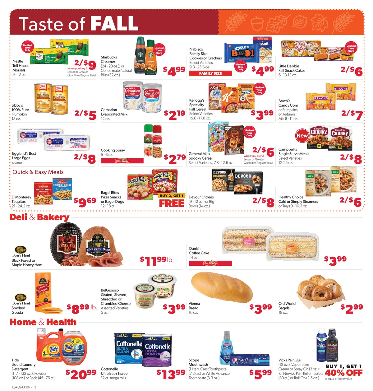 Dillonvale IGA 9/13 Weekly Ad - Page 3