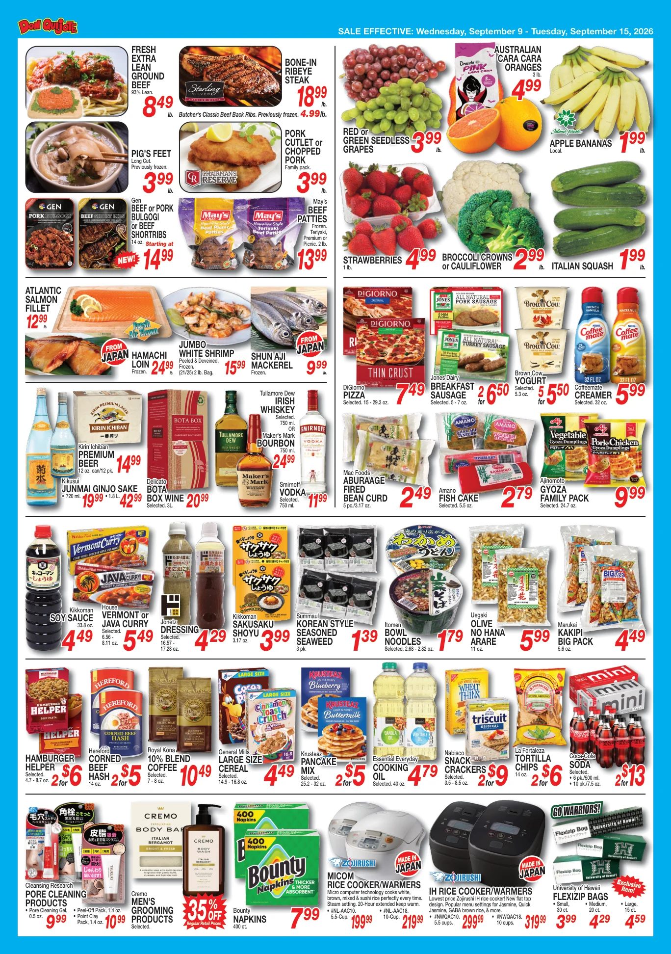 Don Quijote Hawaii Weekly Flyer Wed, Sep 9, 2026 - Tue, Sep 15, 2026 - Page 2