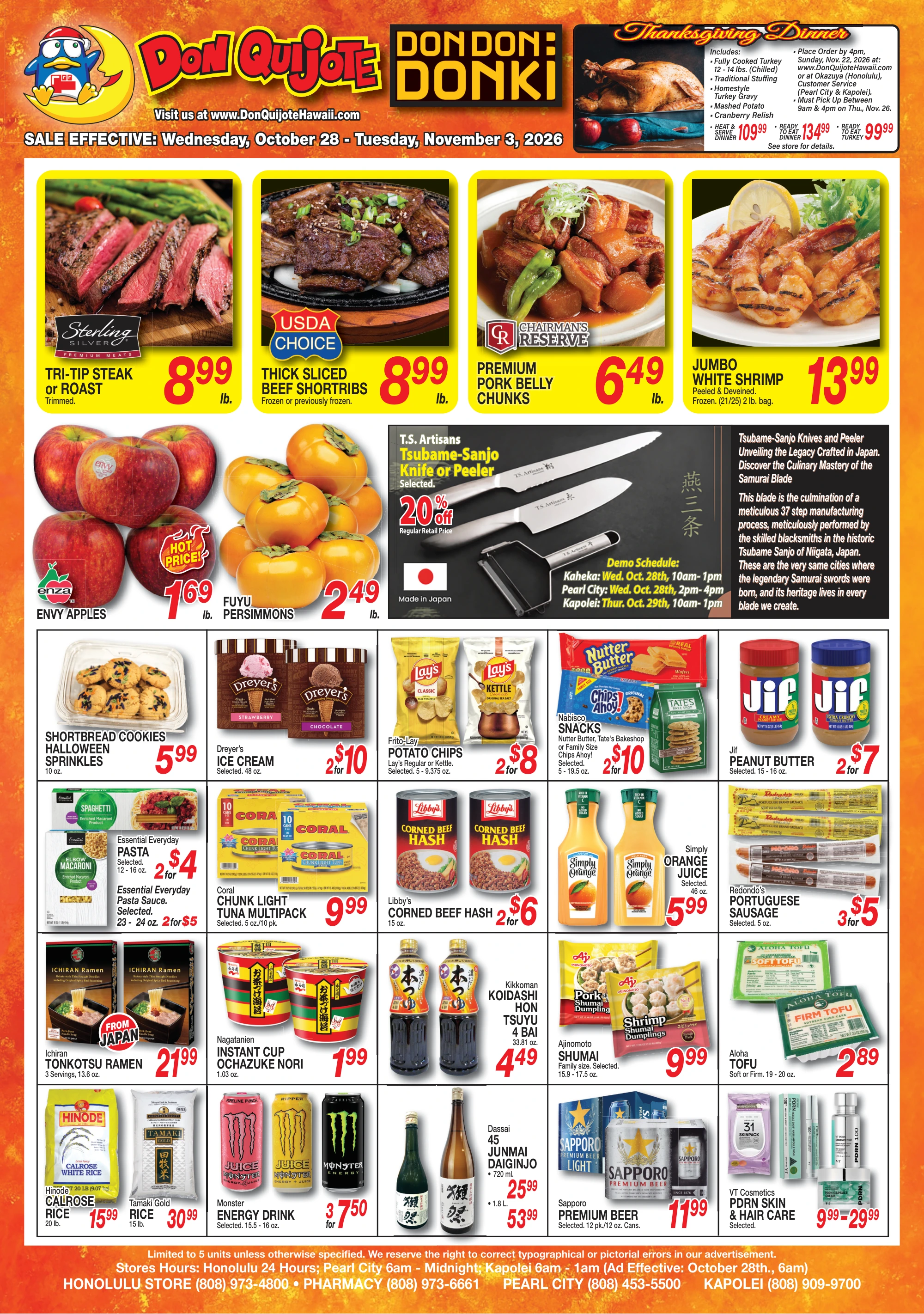 Don Quijote Hawaii Weekly Flyer Wed, Oct 28, 2026 - Tue, Nov 03, 2026 - Page 1