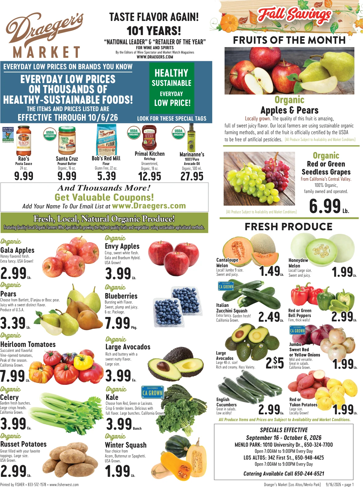 Draeger's Market - Menlo Park Draeger's Market - Menlo Park - Page 1