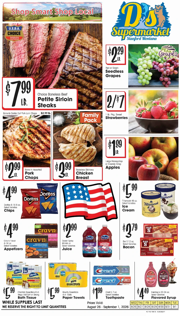 D's Supermarket PAG D LORI'S 4pg Base1 - PAG D - August 26, 2026 - Page 1