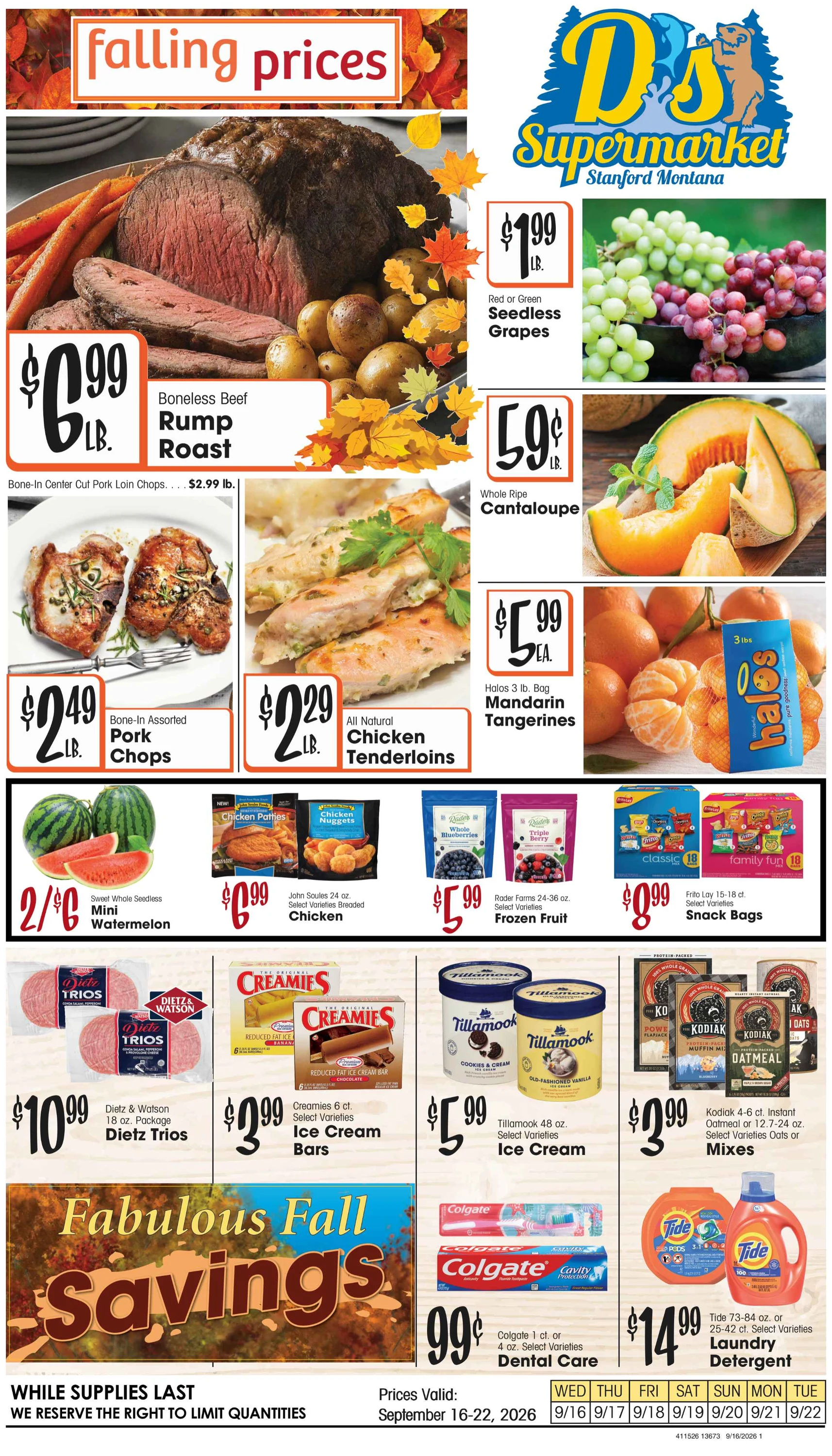 D's Supermarket PAG D LORI'S 4pg Base1 - PAG D - September 16, 2026 - Page 1