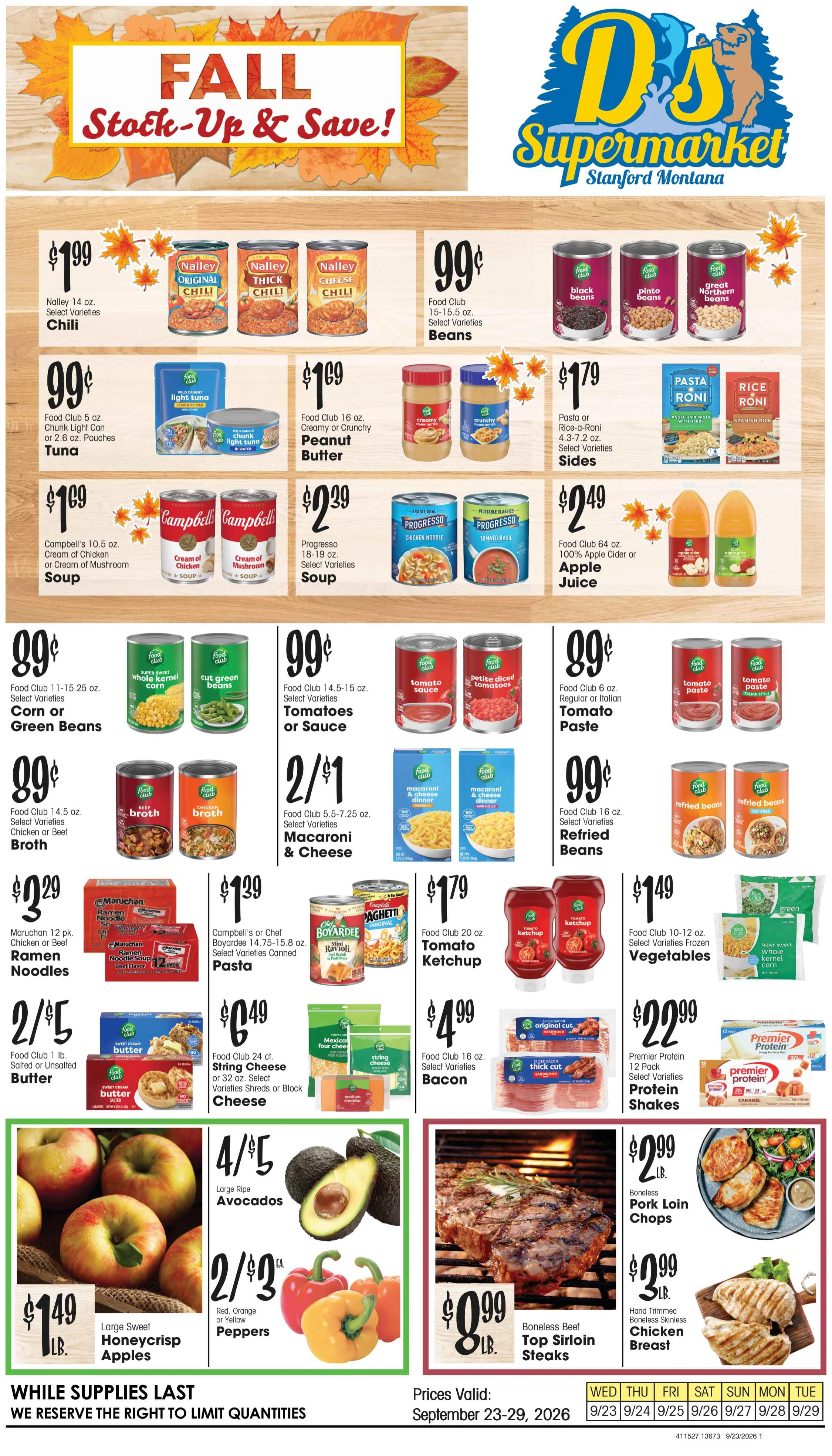 D's Supermarket PAG D LORI'S 4pg Base1 - PAG D - September 23, 2026 - Page 1