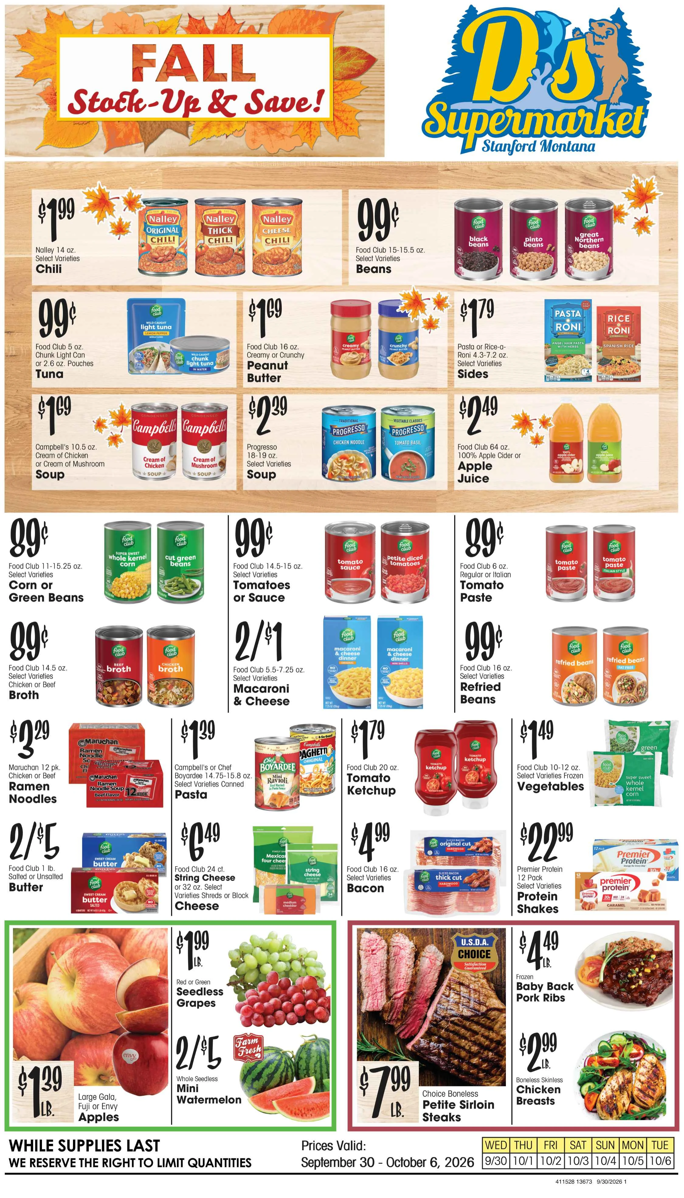 D's Supermarket PAG D LORI'S 4pg Base1 - PAG D - September 30, 2026 - Page 1