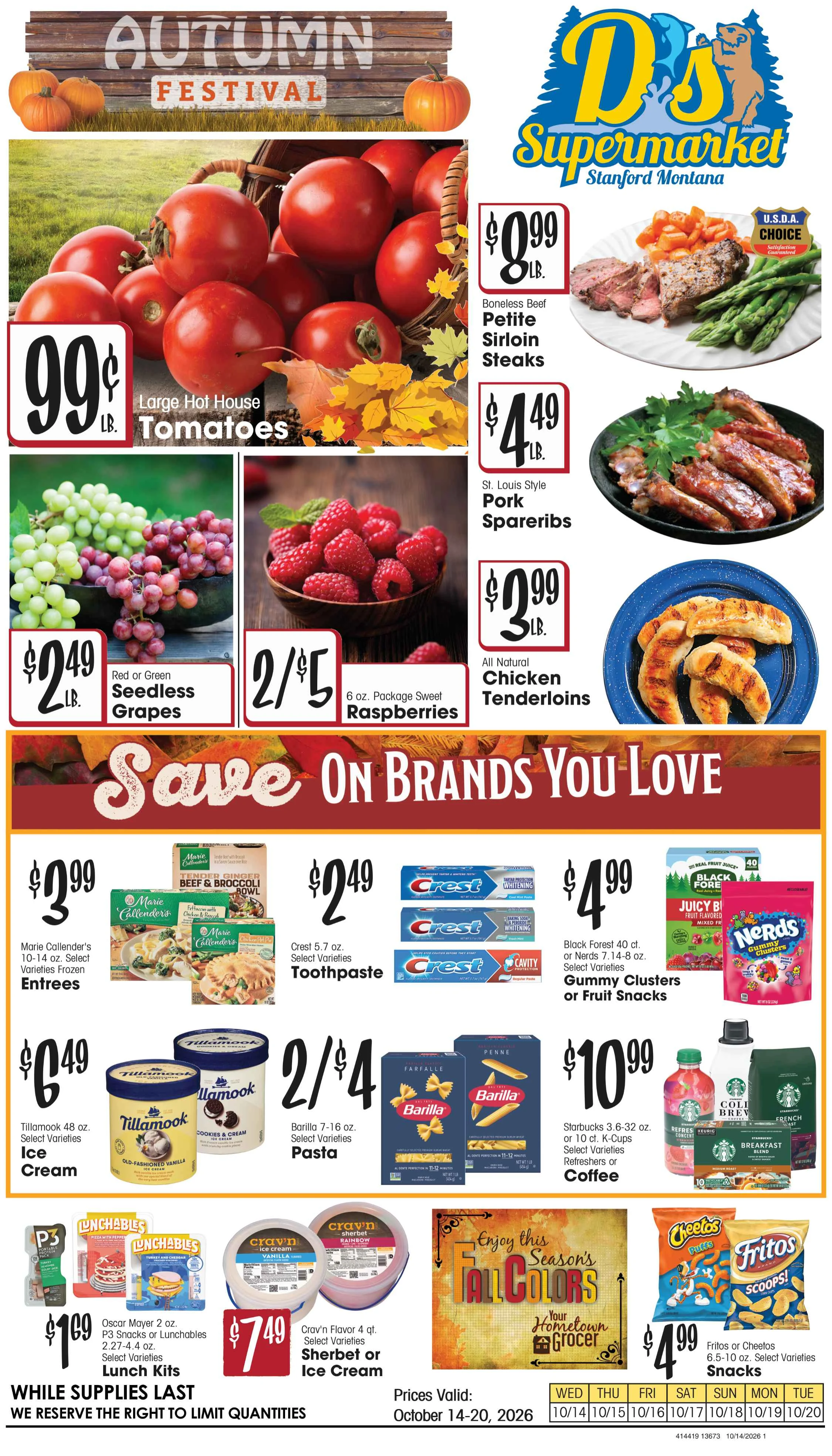 D's Supermarket PAG D LORI'S 4pg Base1 - PAG D - October 14, 2026 - Page 1