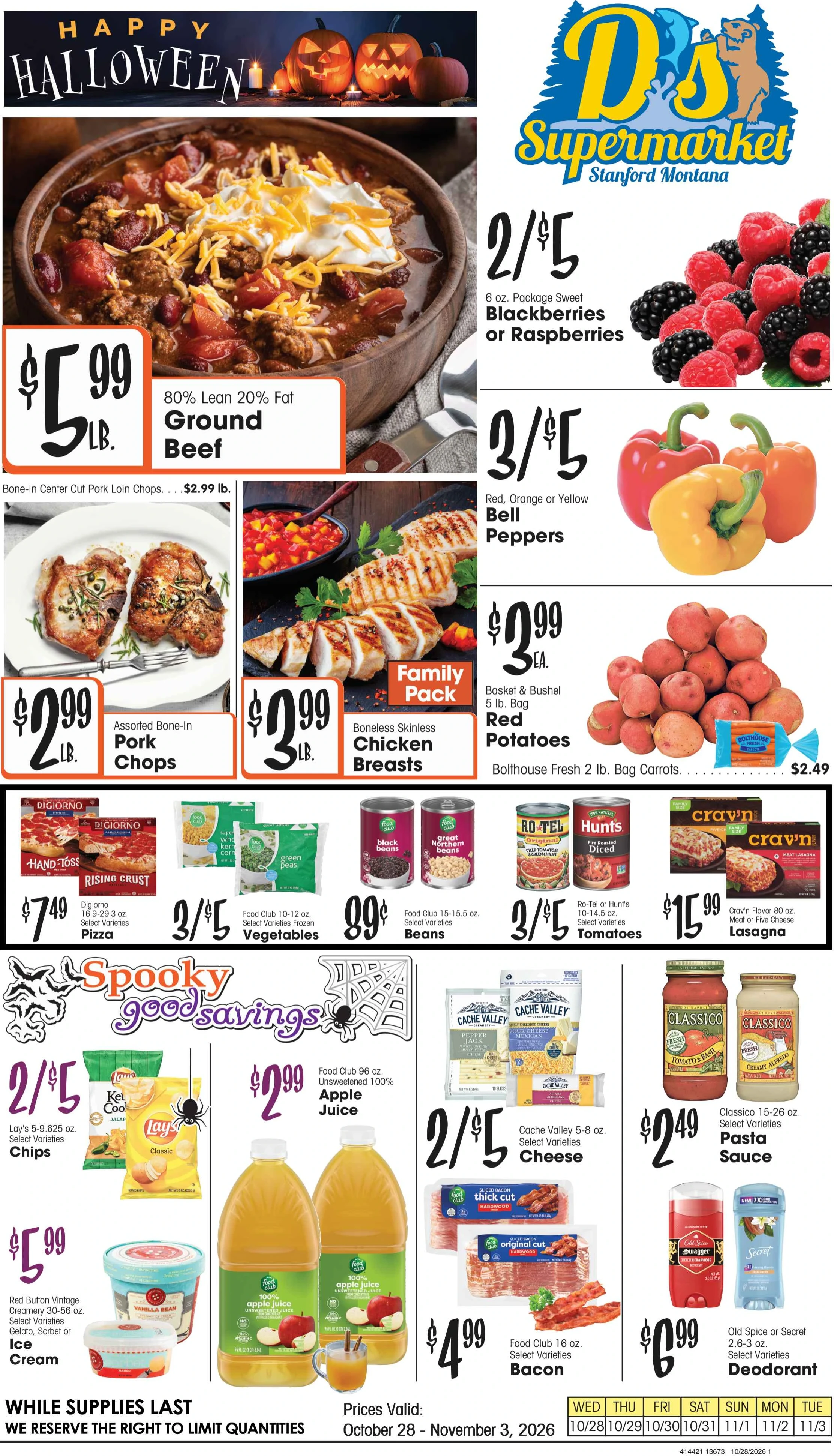D's Supermarket PAG D LORI'S 4pg Base1 - PAG D - October 28, 2026 - Page 1