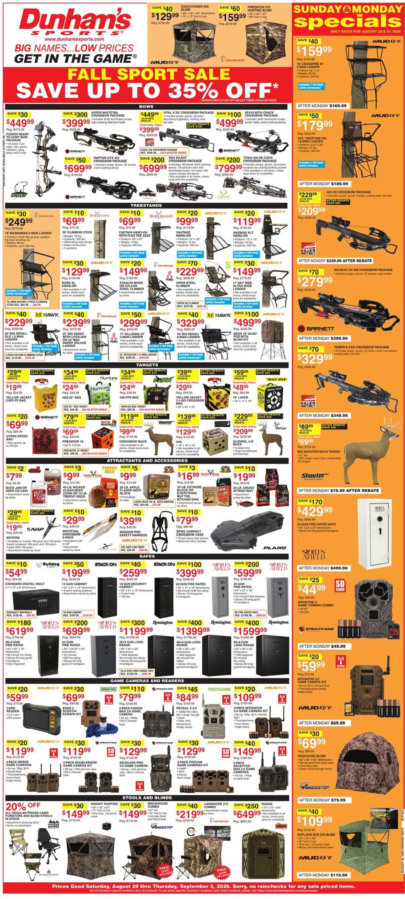 Dunham's Sports Weekly Ad - Page 1