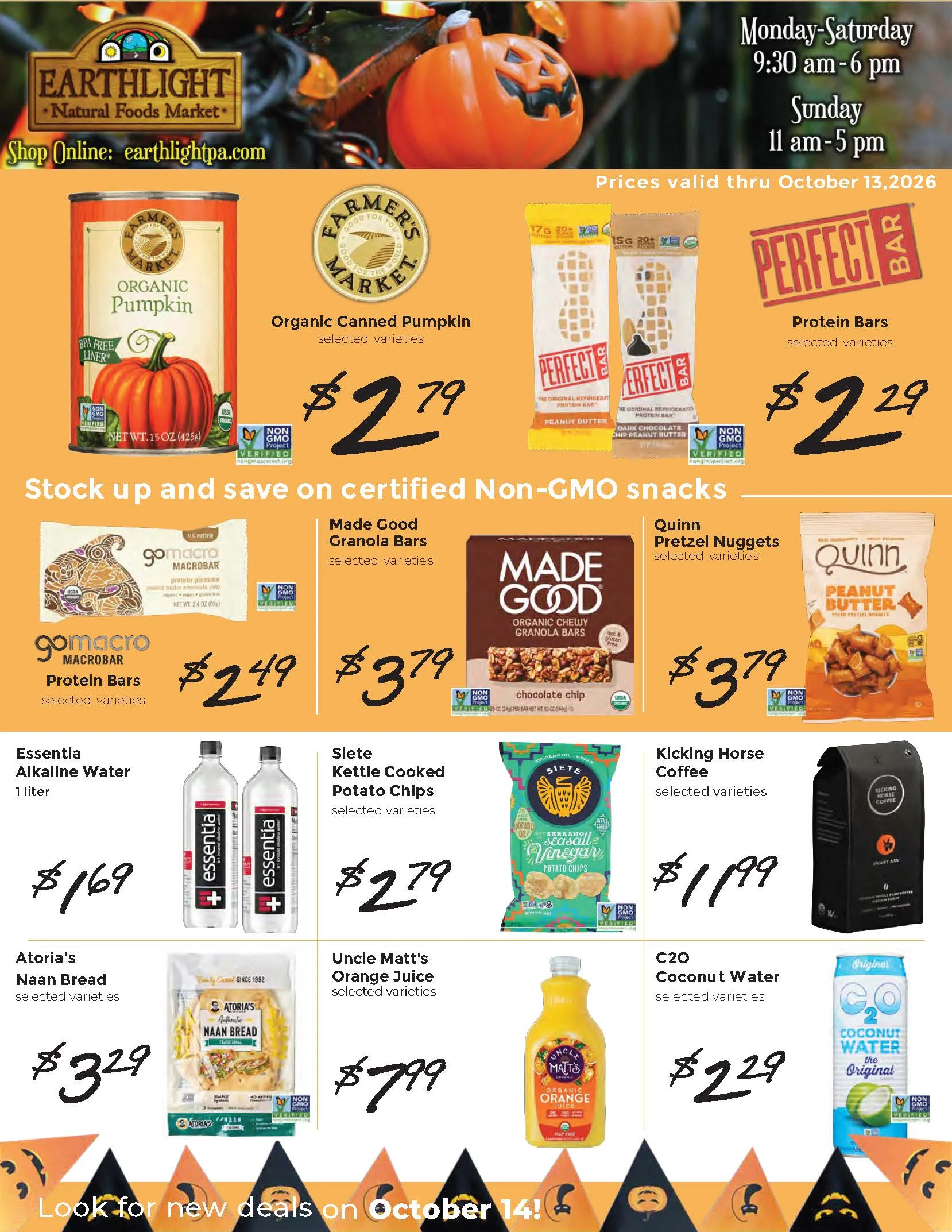 Earthlight Natural Foods - Stroudsburg Monthly Flyer - Page 1