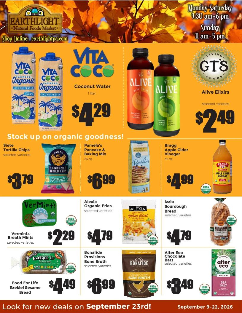 Earthlight Natural Foods - Stroudsburg Monthly Flyer - Page 1