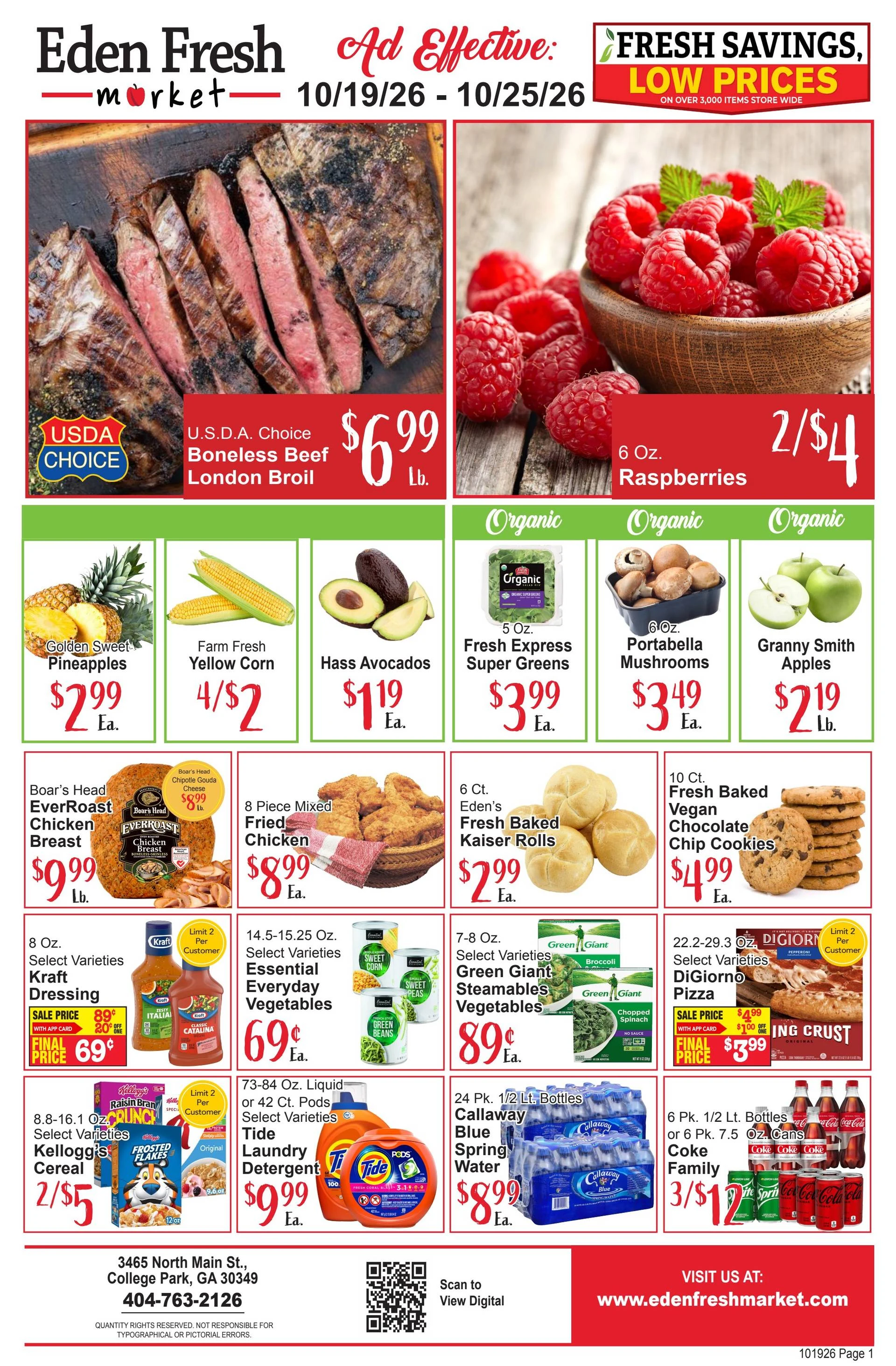 Eden Fresh Market Weekly Ad 10/19/2026 - 10/25/2026 - Page 1