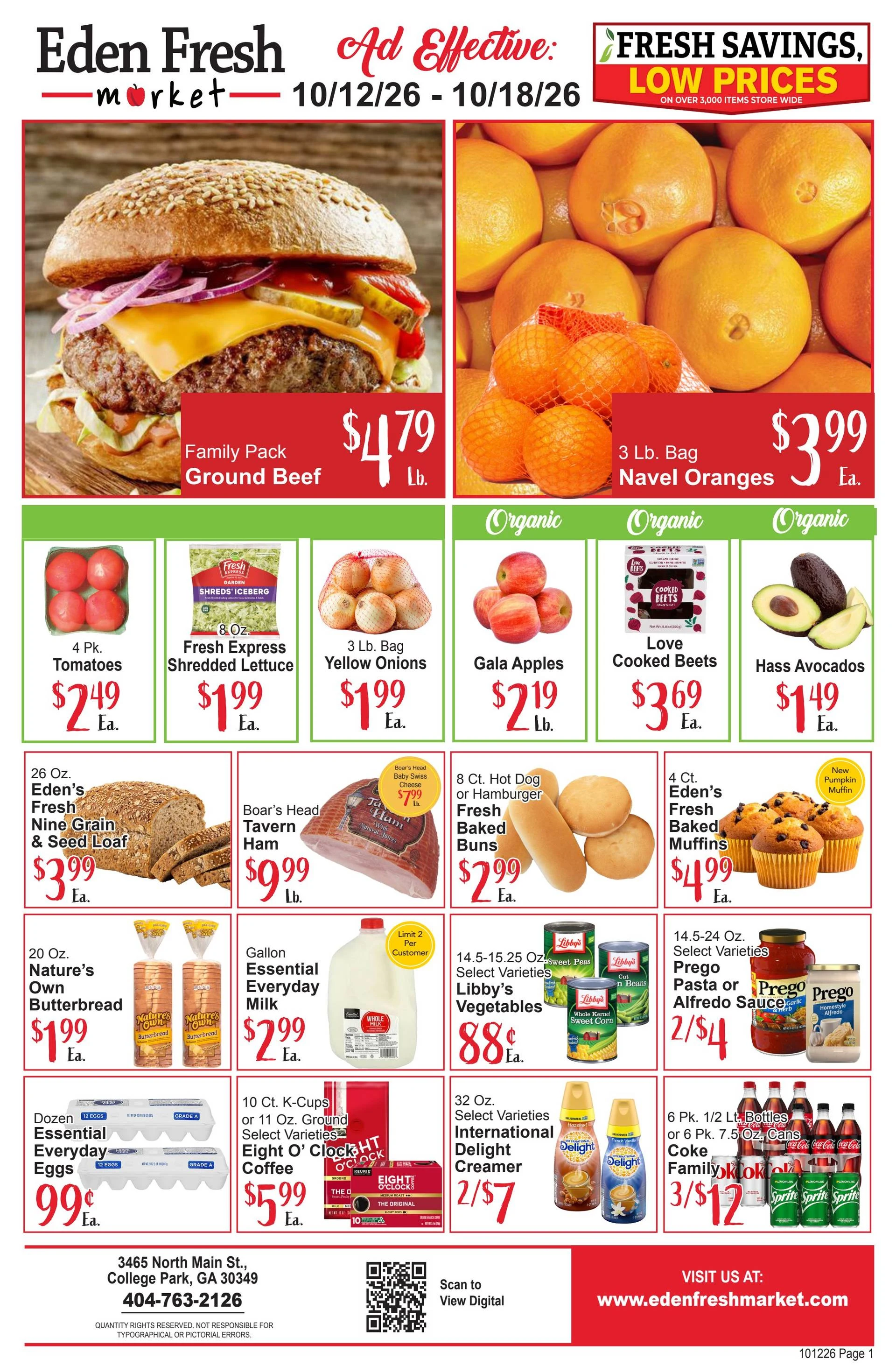 Eden Fresh Market Weekly Ad 10/12/2026 - 10/18/2026 - Page 1