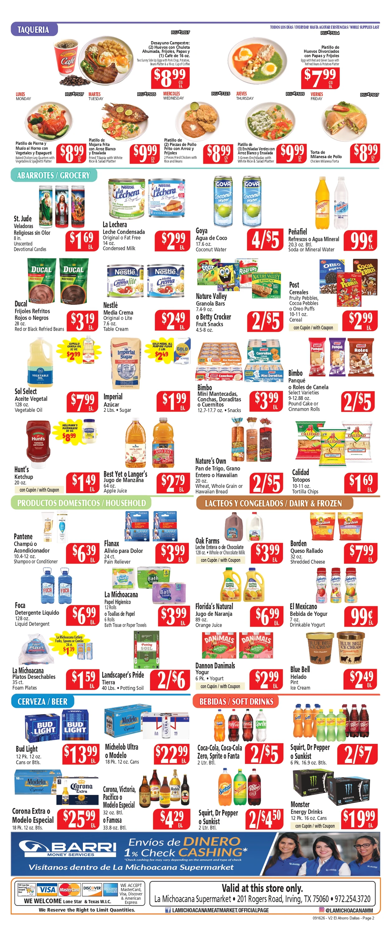 El Ahorro Dallas Prices Valid: SEPTEMBER 16 tHRU SEPTEMBER 22, 2026 - Page 2