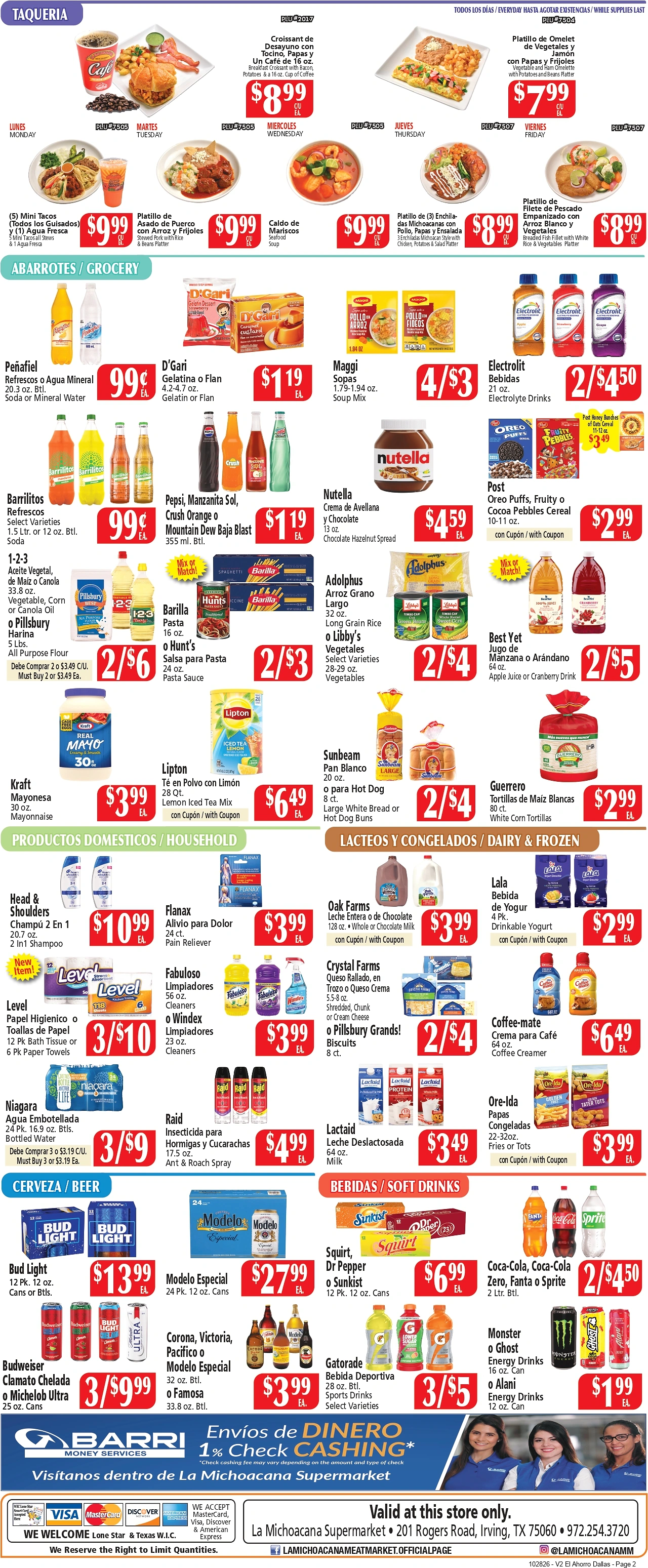 El Ahorro Dallas Prices Valid: OCTOBER 28 tHRU NOVEMBER 3, 2026 - Page 2
