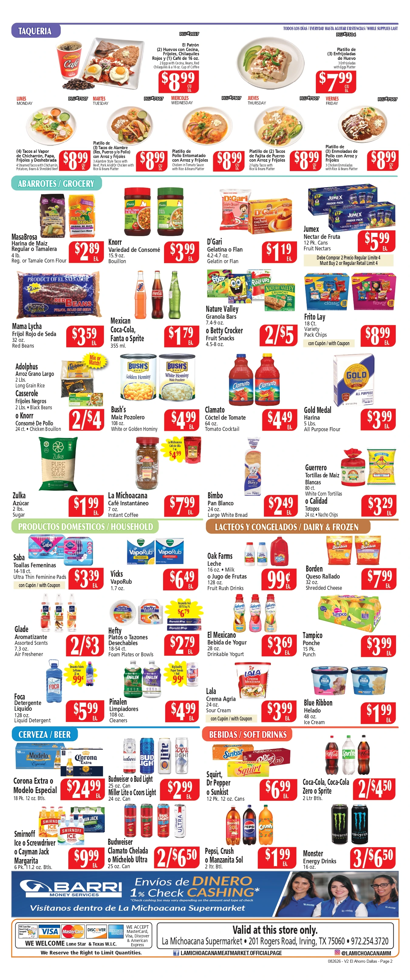 El Ahorro Dallas Prices Valid: AUGUST 26 tHRU SEPTEMBER 1, 2026 - Page 2