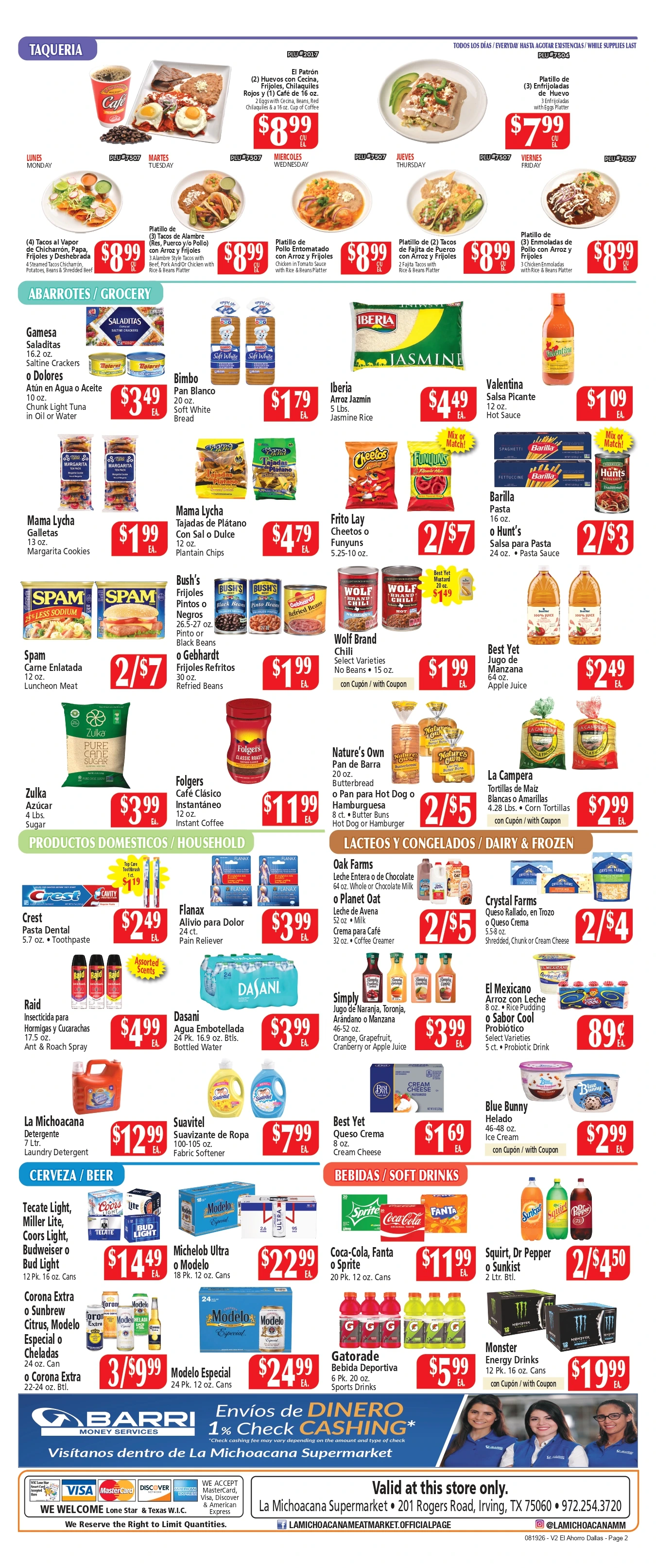 El Ahorro Dallas Prices Valid: AUGUST 19 tHRU AUGUST 25, 2026 - Page 2