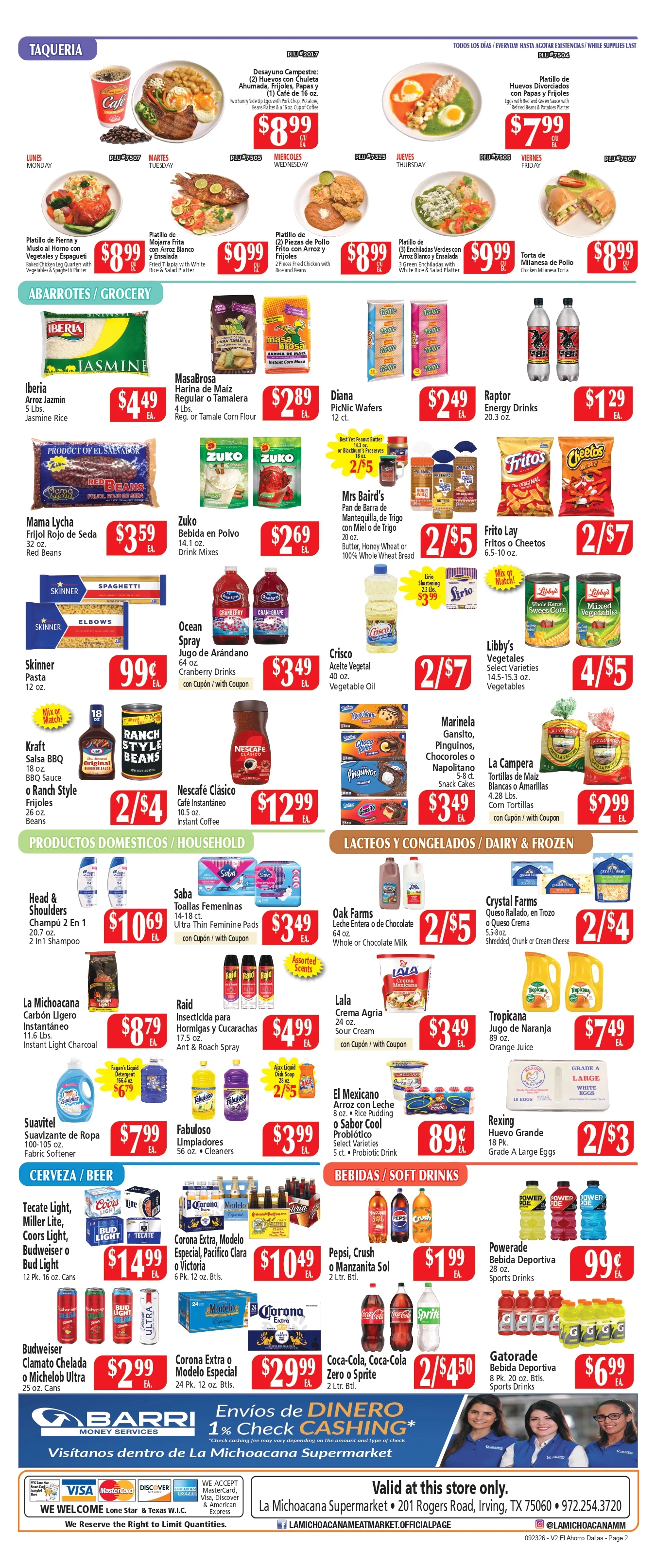 El Ahorro Dallas Prices Valid: SEPTEMBER 23 tHRU SEPTEMBER 29, 2026 - Page 2