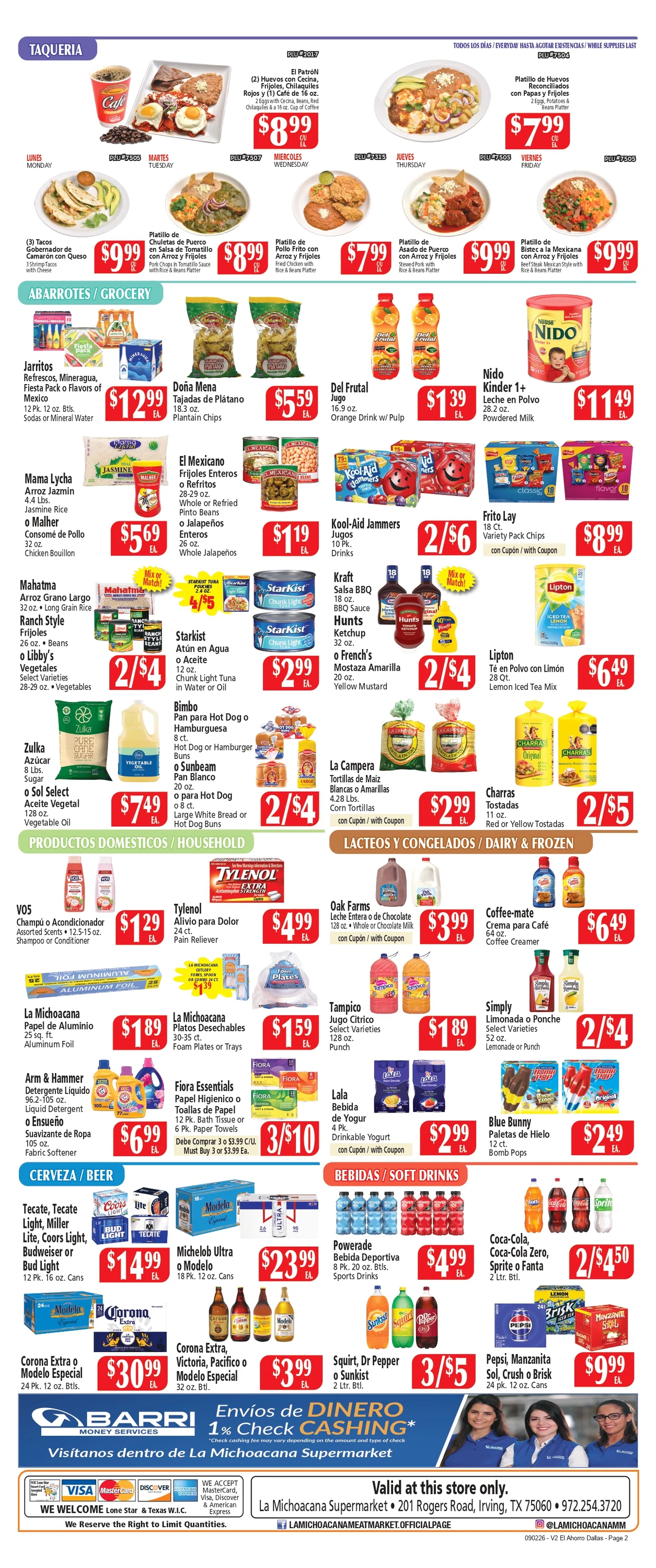 El Ahorro Dallas Prices Valid: SEPTEMBER 2 tHRU SEPTEMBER 8, 2026 - Page 2
