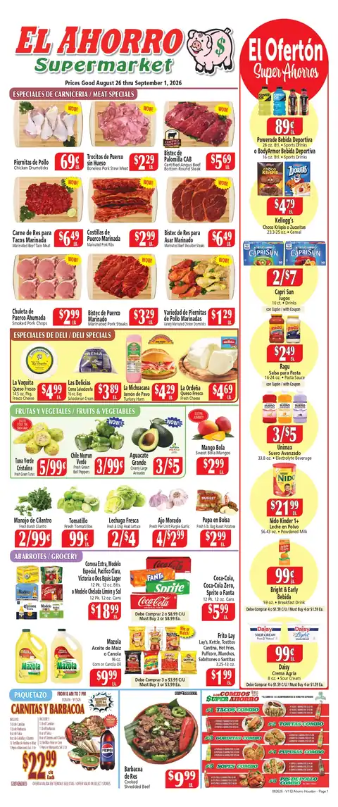 Prices Valid: AUGUST 26 tHRU SEPTEMBER 1, 2026