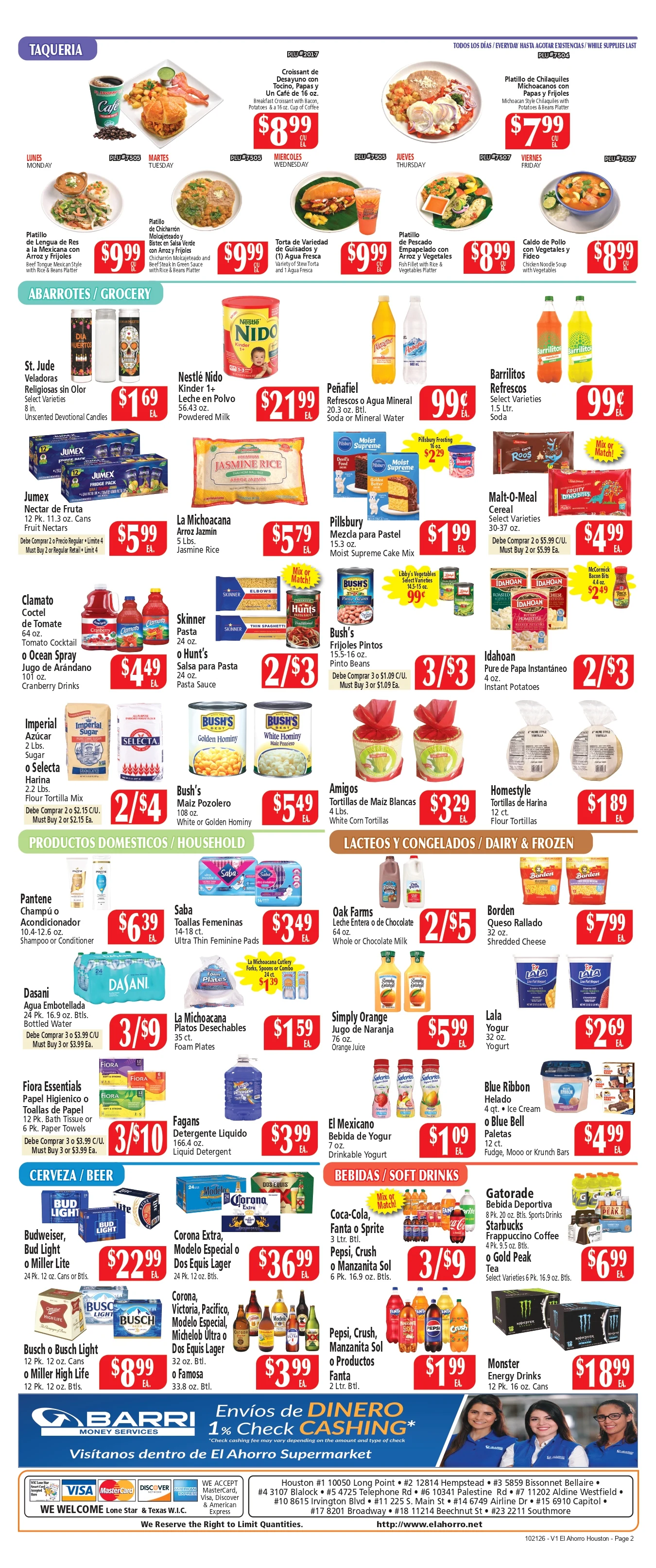 El Ahorro Houston Prices Valid: OCTOBER 21 tHRU OCTOBER 27, 2026 - Page 2
