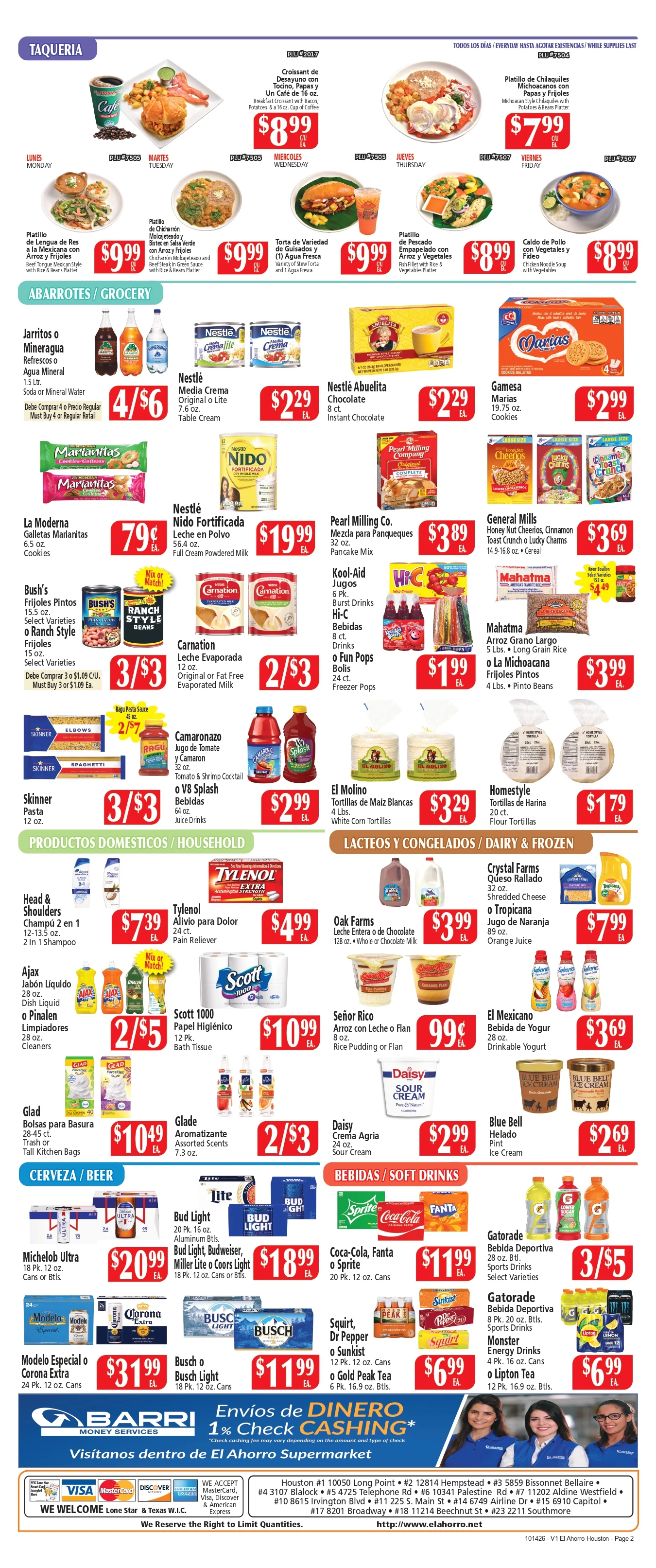 El Ahorro Houston Prices Valid: OCTOBER 14 tHRU OCTOBER 20, 2026 - Page 2