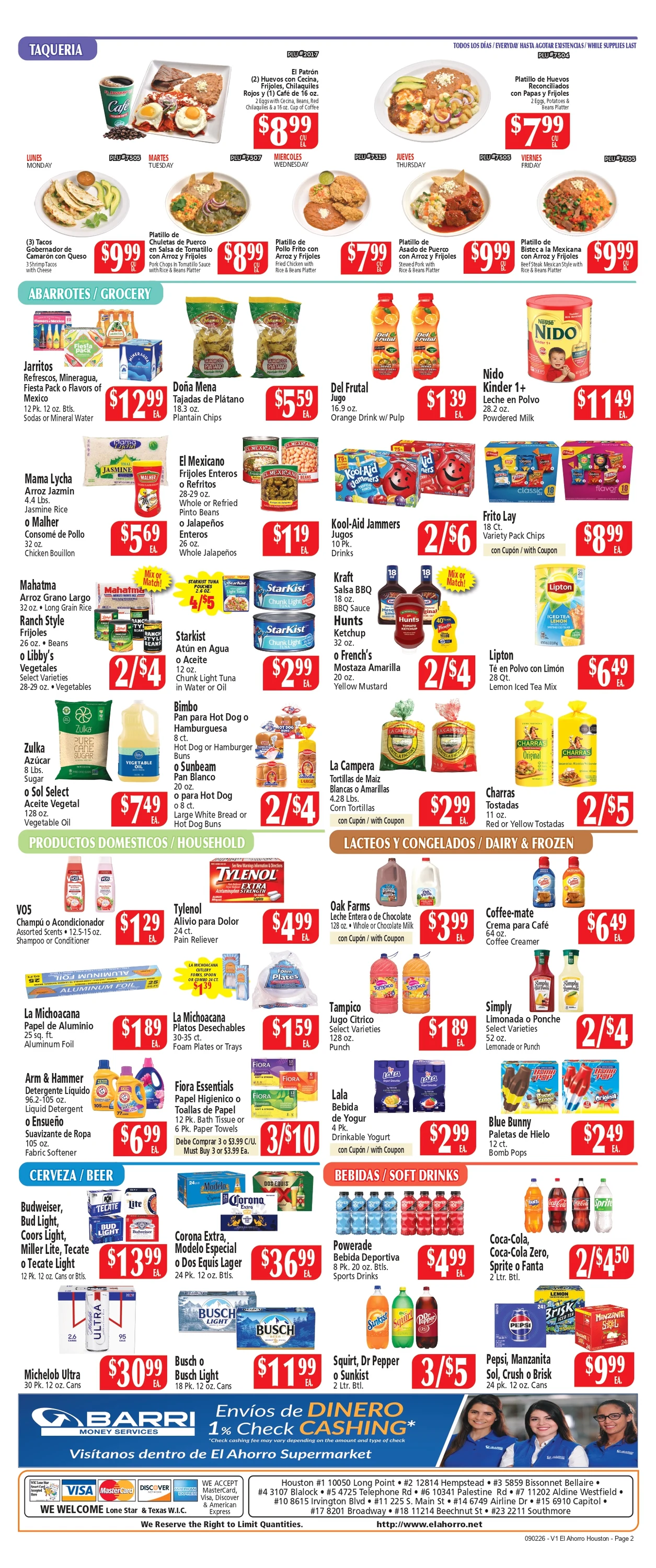 El Ahorro Houston Prices Valid: SEPTEMBER 2 tHRU SEPTEMBER 8, 2026 - Page 2