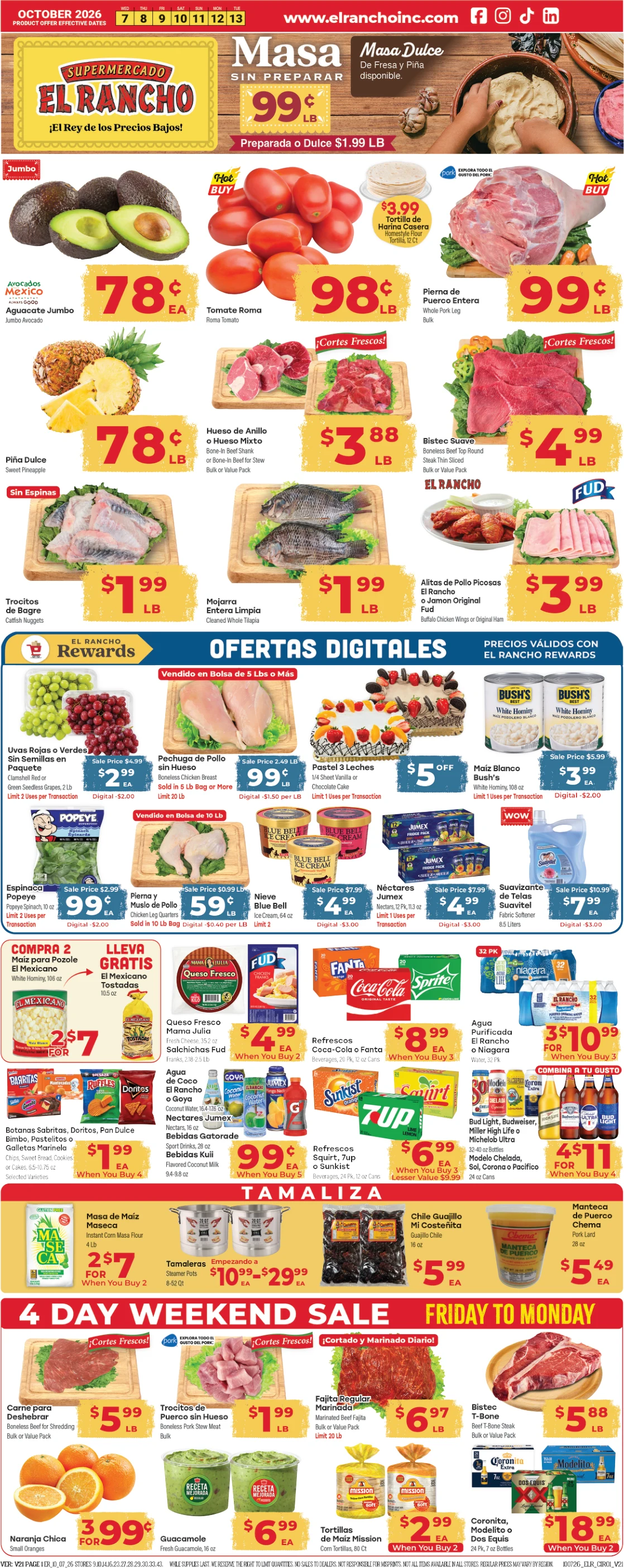 El Rancho Weekly Ad Oct 07th to Oct 13th - Page 1