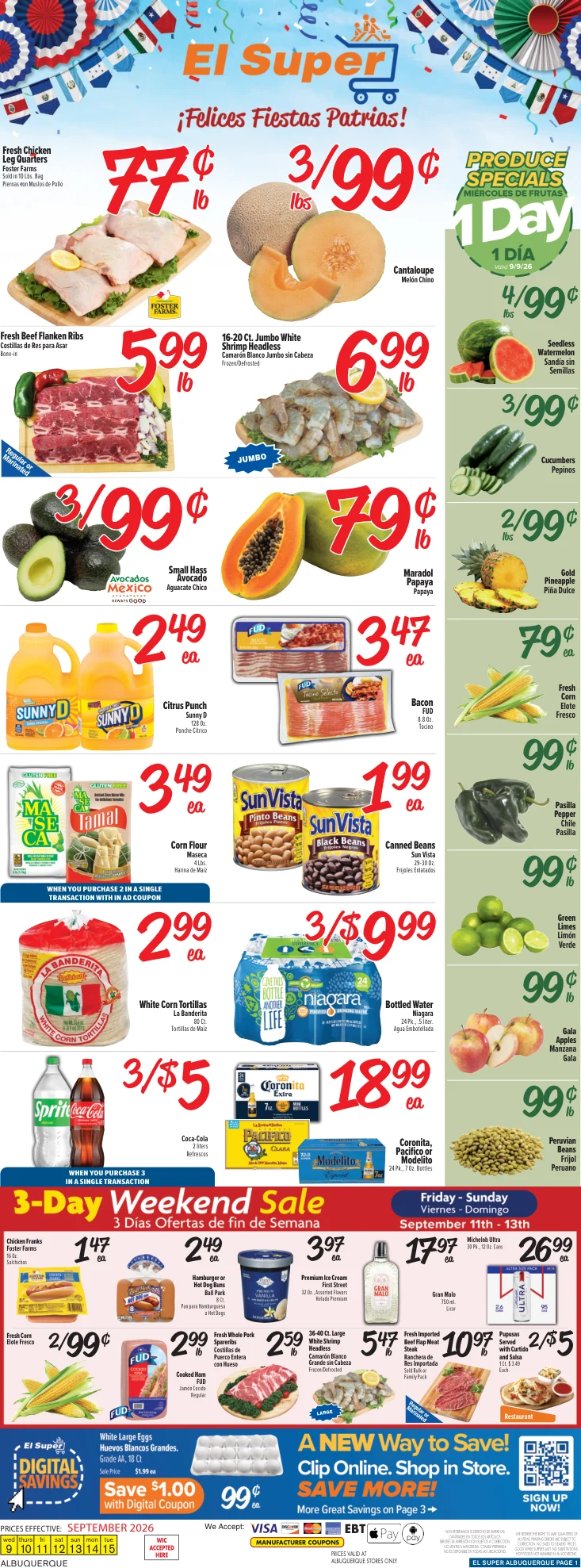 El Super Albuquerque Weekly Ad Savings (09/09/26 - 09/15/26) - Page 1