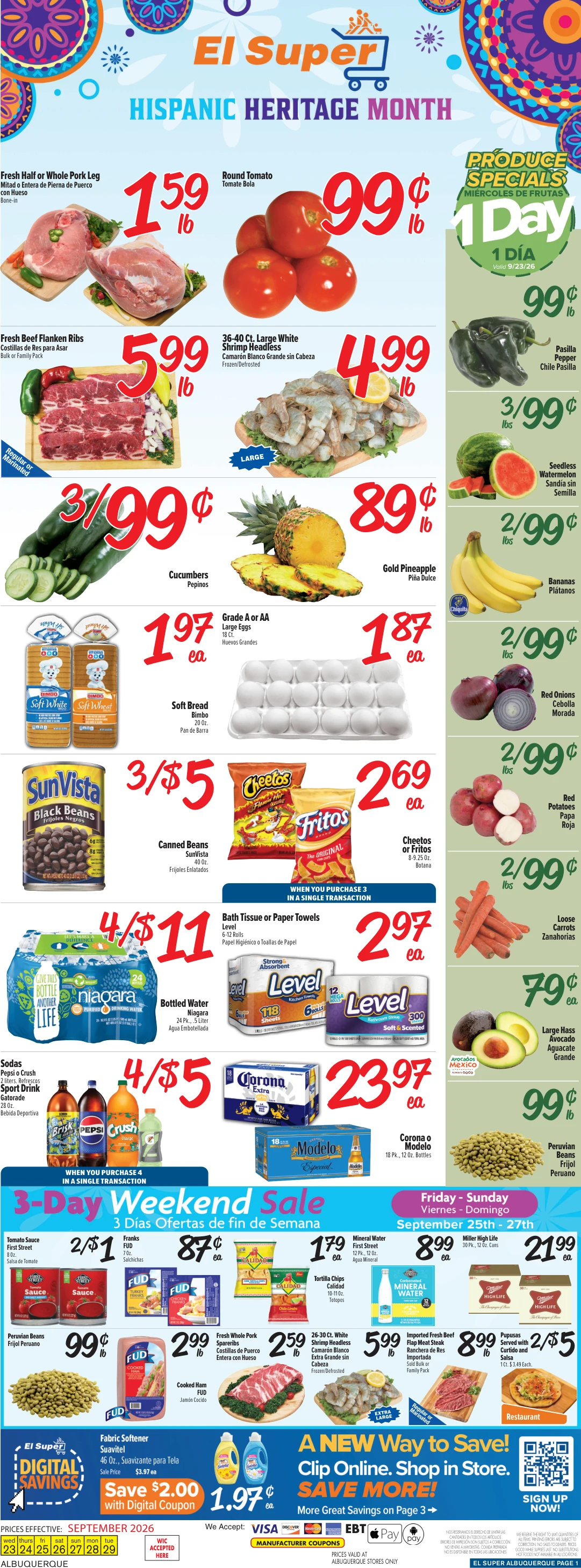 El Super Albuquerque Weekly Ad Savings (09/23/26 - 09/29/26) - Page 1