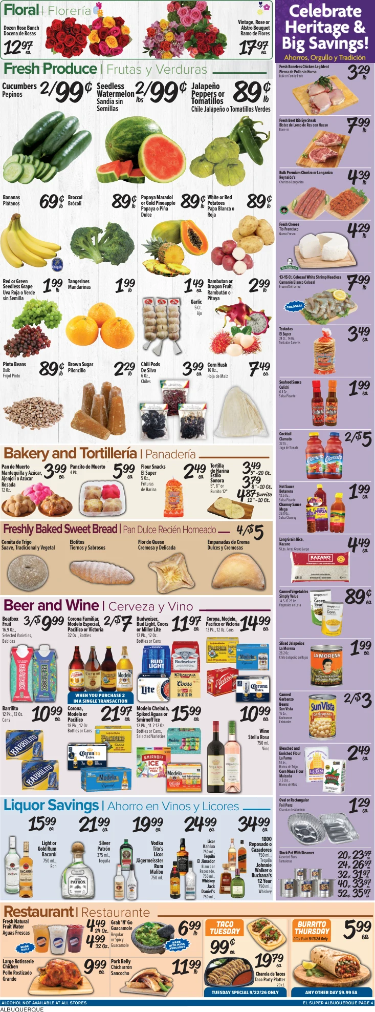 El Super Albuquerque Weekly Ad Savings (09/16/26 - 09/22/26) - Page 4